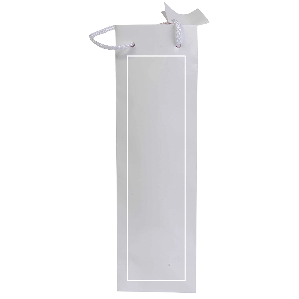 Immagine Shopper con soffietto porta bottiglia in carta laminata 157 g/m2 con rinforzo alla base