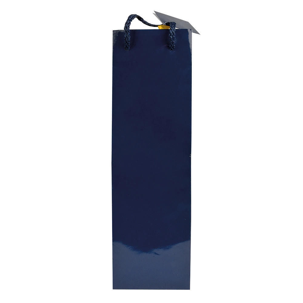 Immagine Shopper con soffietto porta bottiglia in carta laminata 157 g/m2 con rinforzo alla base
