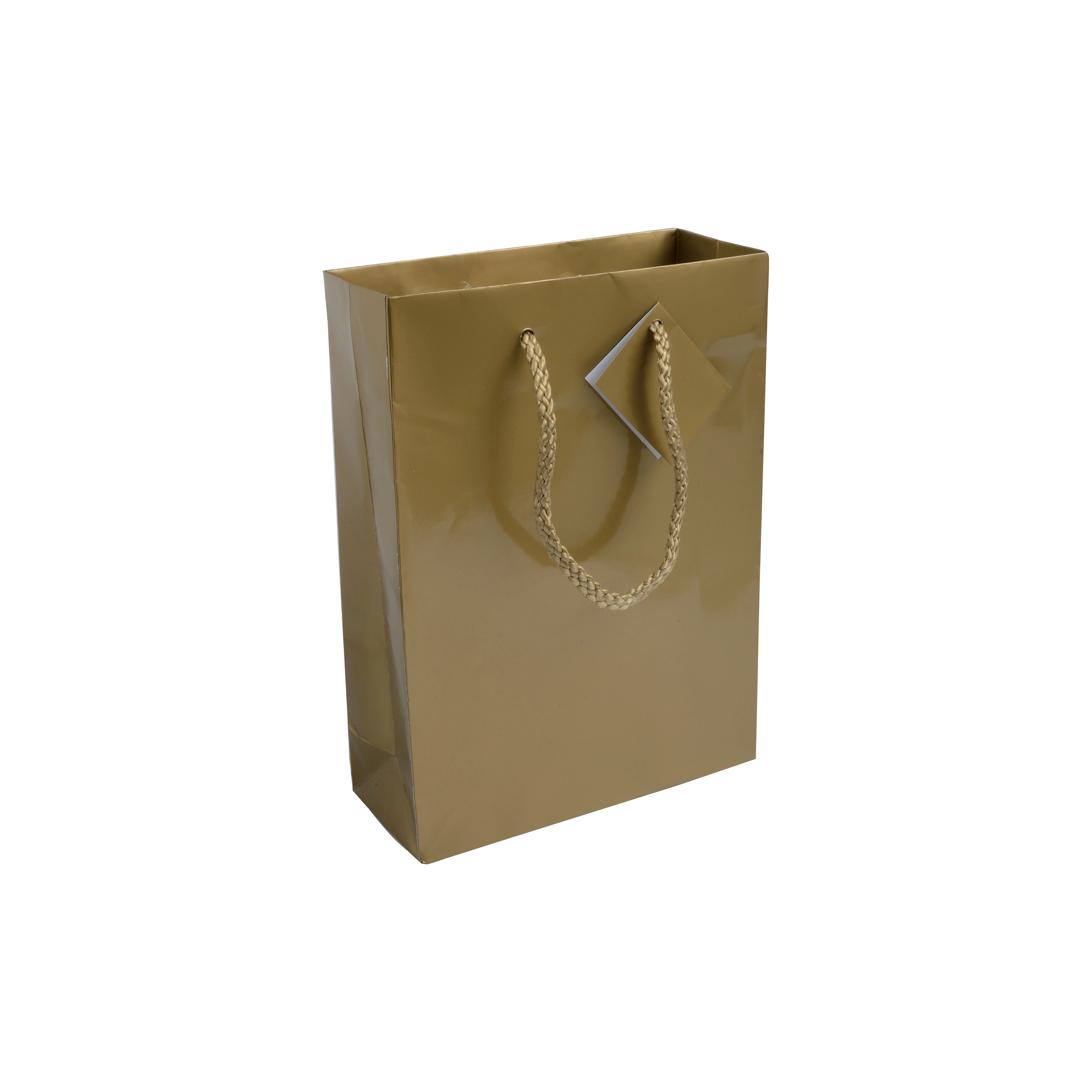 Immagine Shopper con soffietto in carta laminata 157 g/m2 con rinforzo alla base