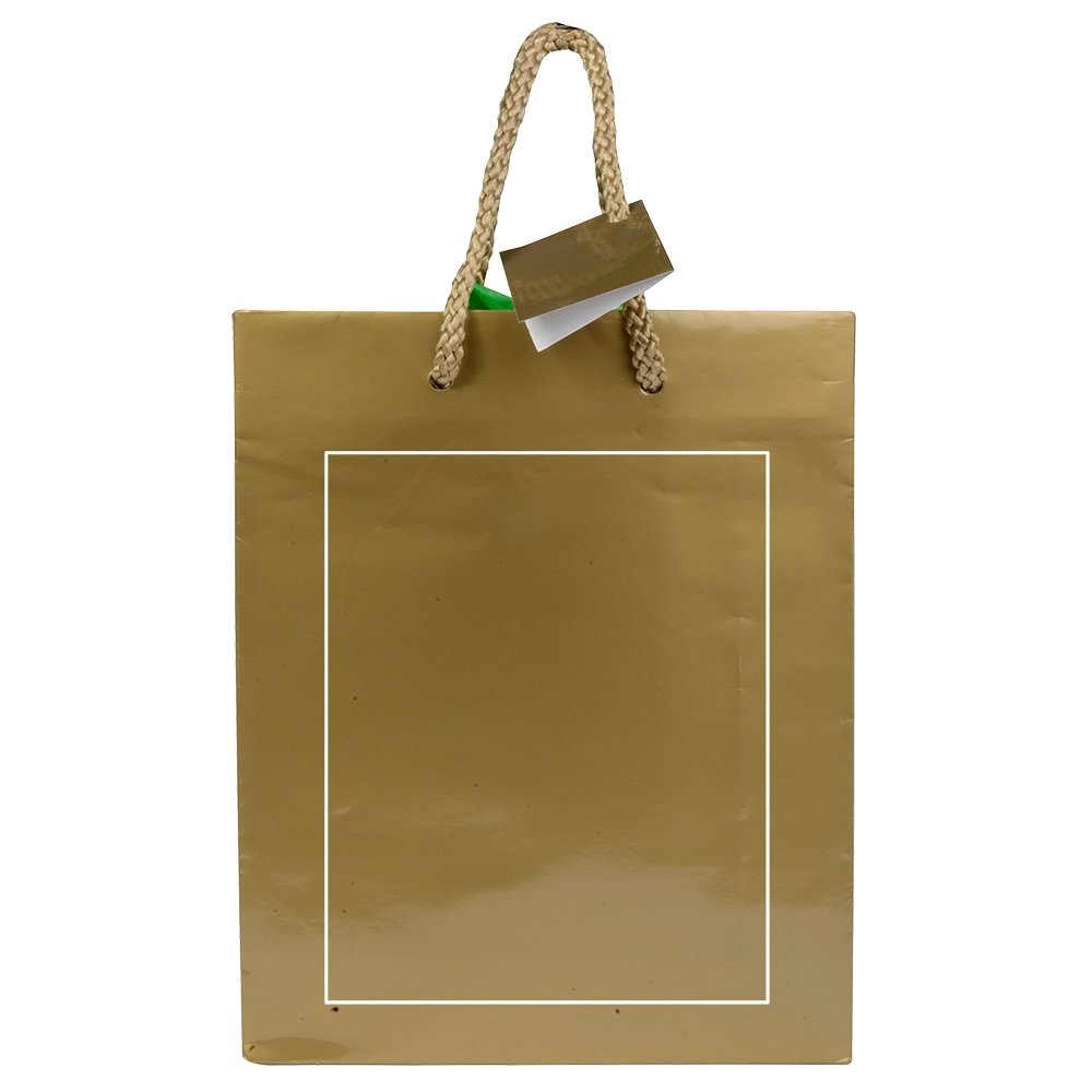 Immagine Shopper con soffietto in carta laminata 157 g/m2 con rinforzo alla base