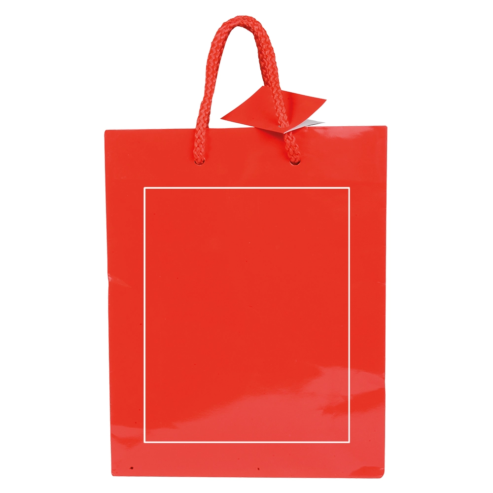 Immagine Shopper con soffietto in carta laminata 157 g/m2 con rinforzo alla base