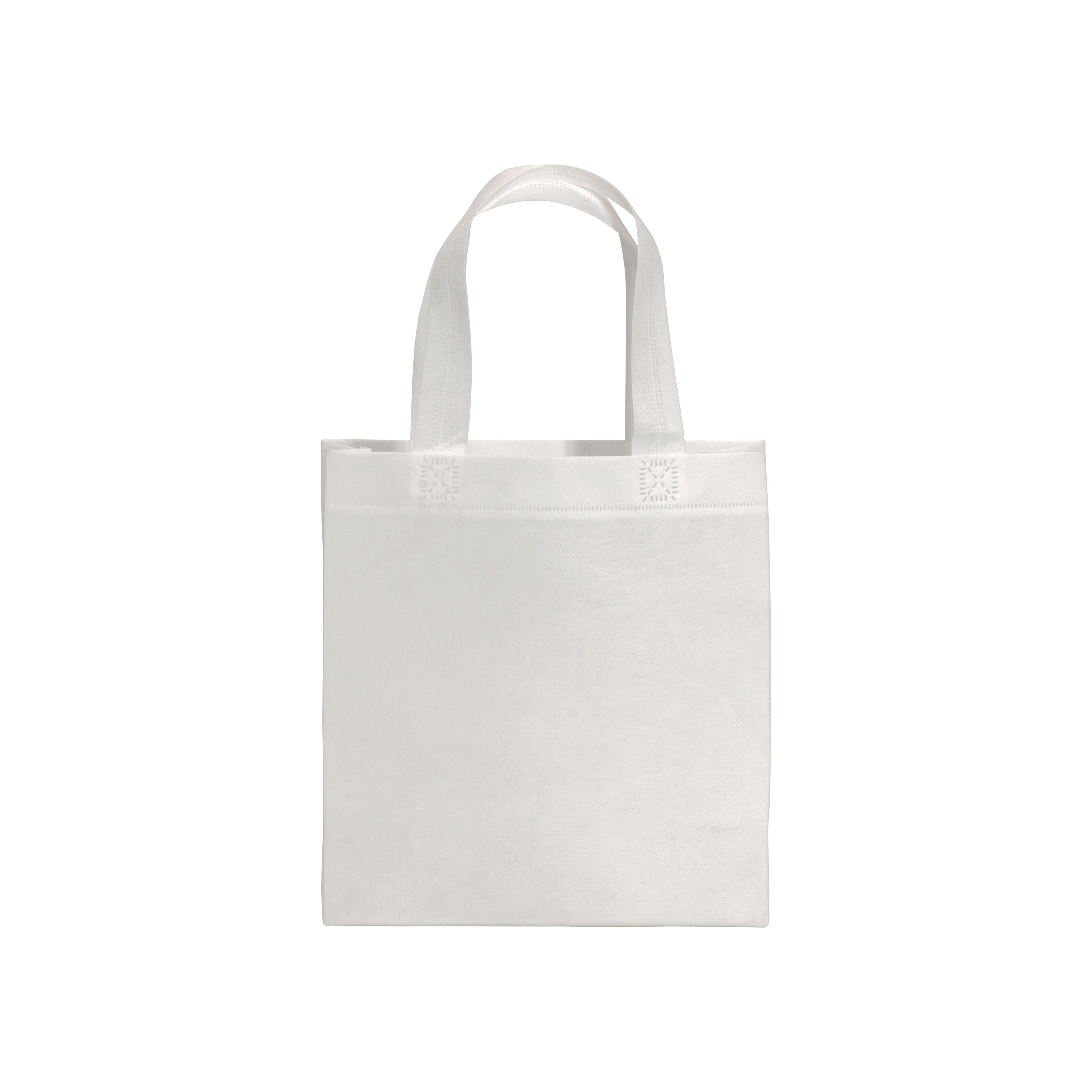 Immagine Shopper mini con soffietto in TNT 80 g/m2, manici corti