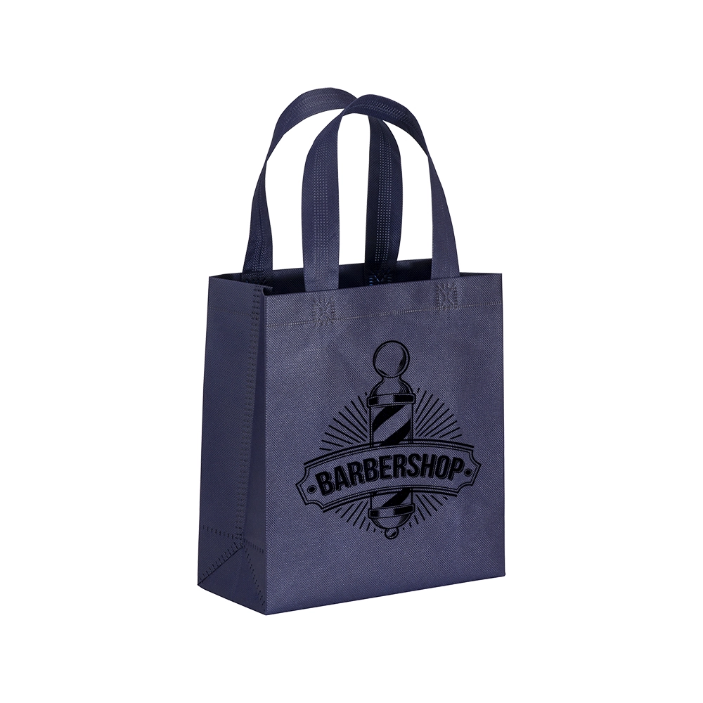 Immagine Shopper mini con soffietto in TNT 80 g/m2, manici corti