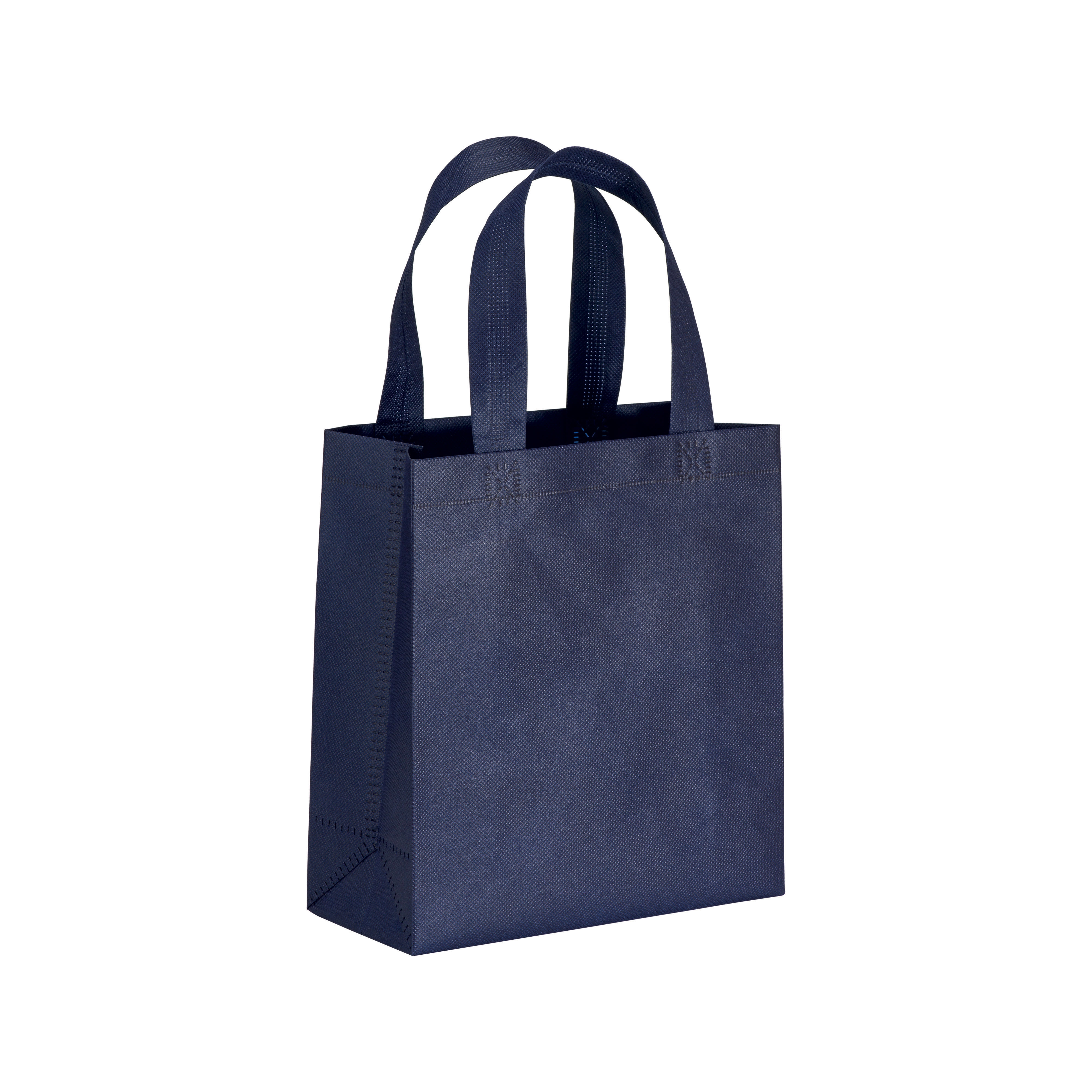 Immagine Shopper mini con soffietto in TNT 80 g/m2, manici corti