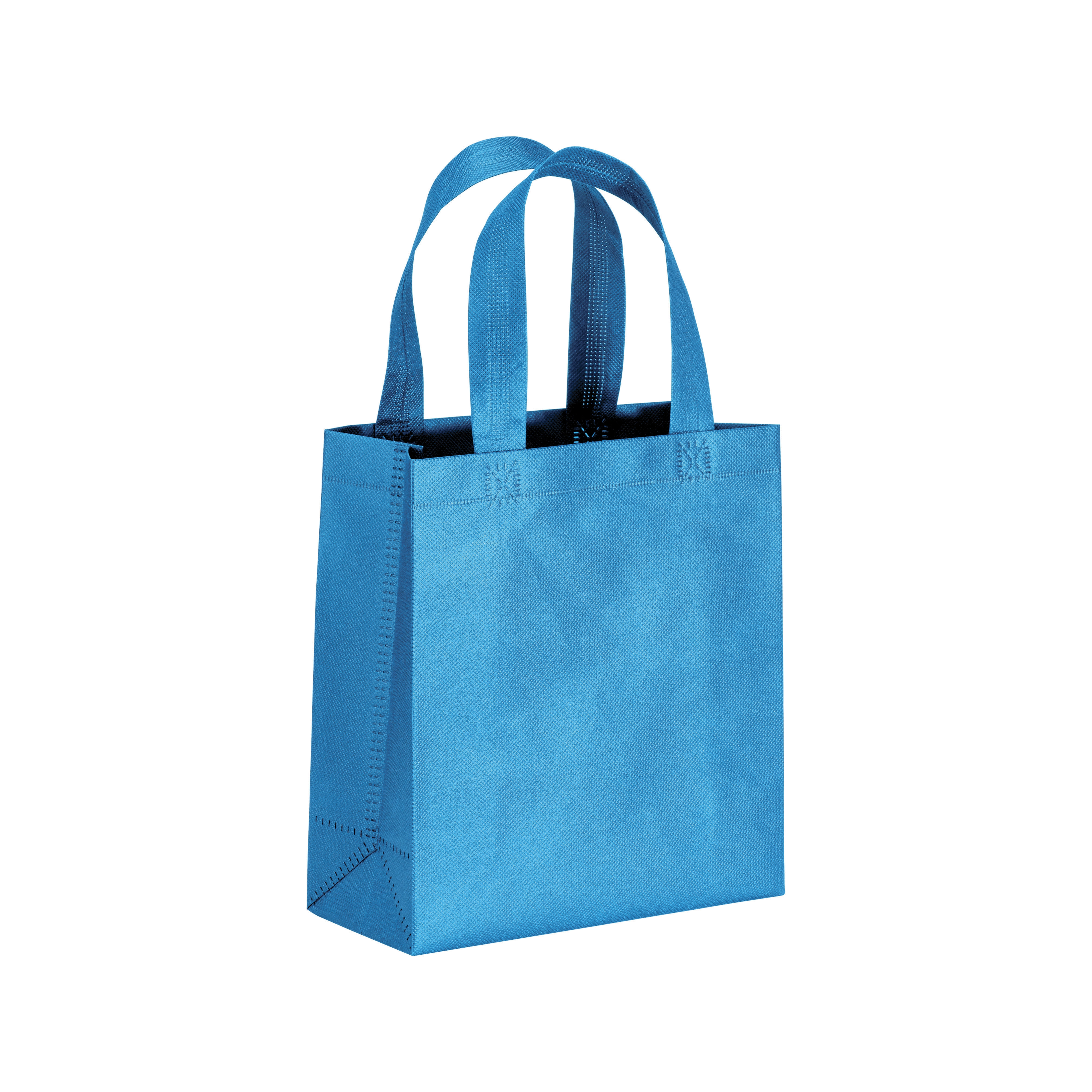 Immagine Shopper mini con soffietto in TNT 80 g/m2, manici corti