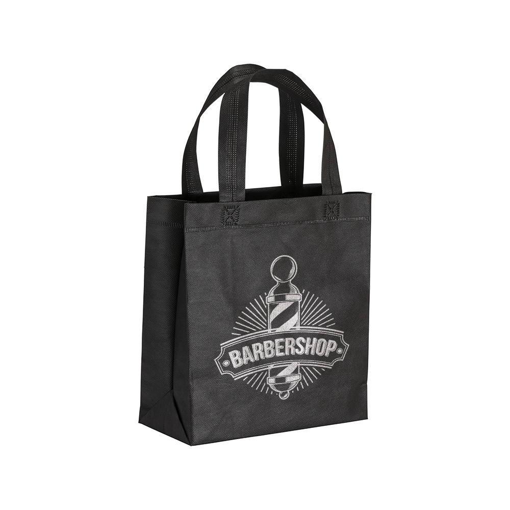 Immagine Shopper mini con soffietto in TNT 80 g/m2, manici corti