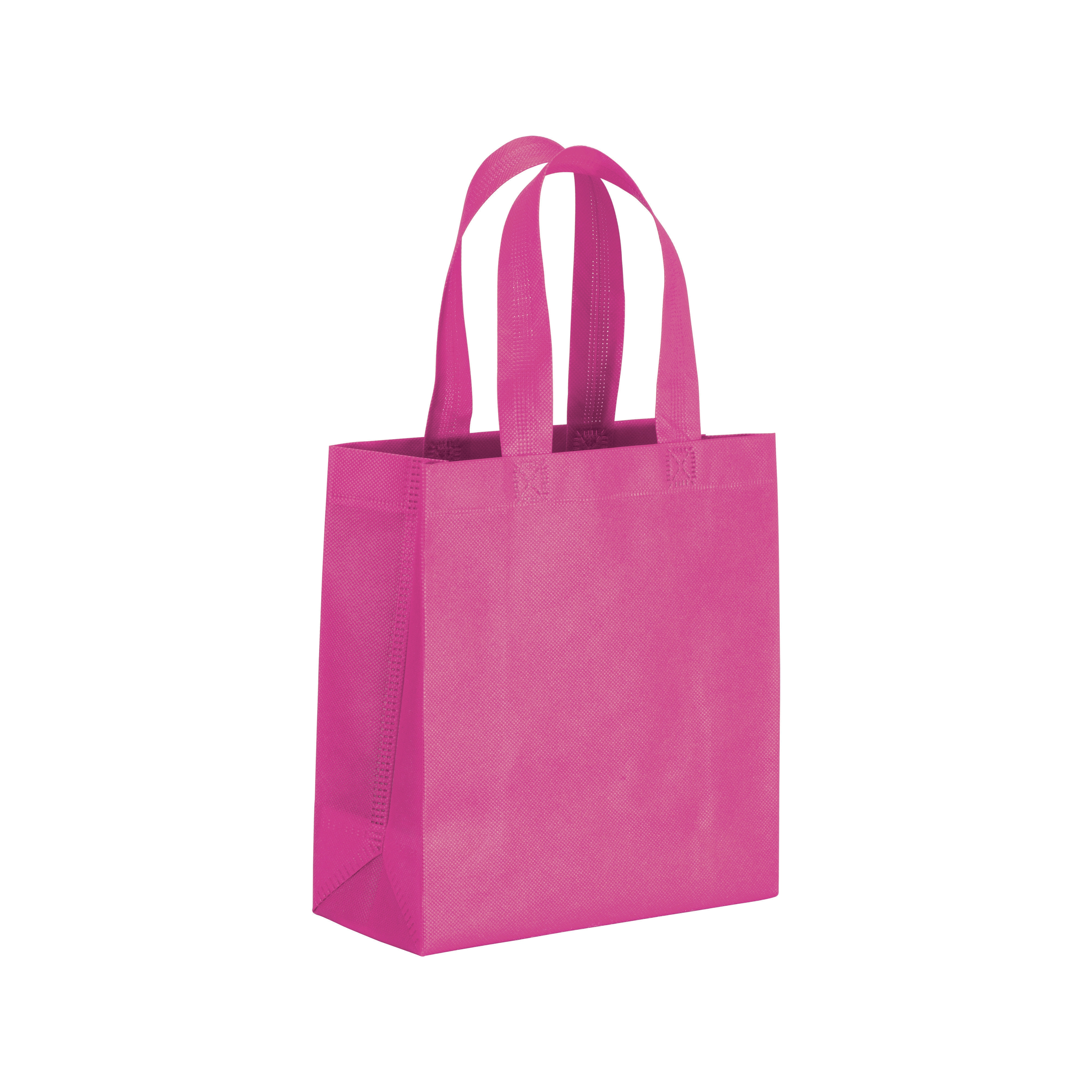 Immagine Shopper mini con soffietto in TNT 80 g/m2, manici corti