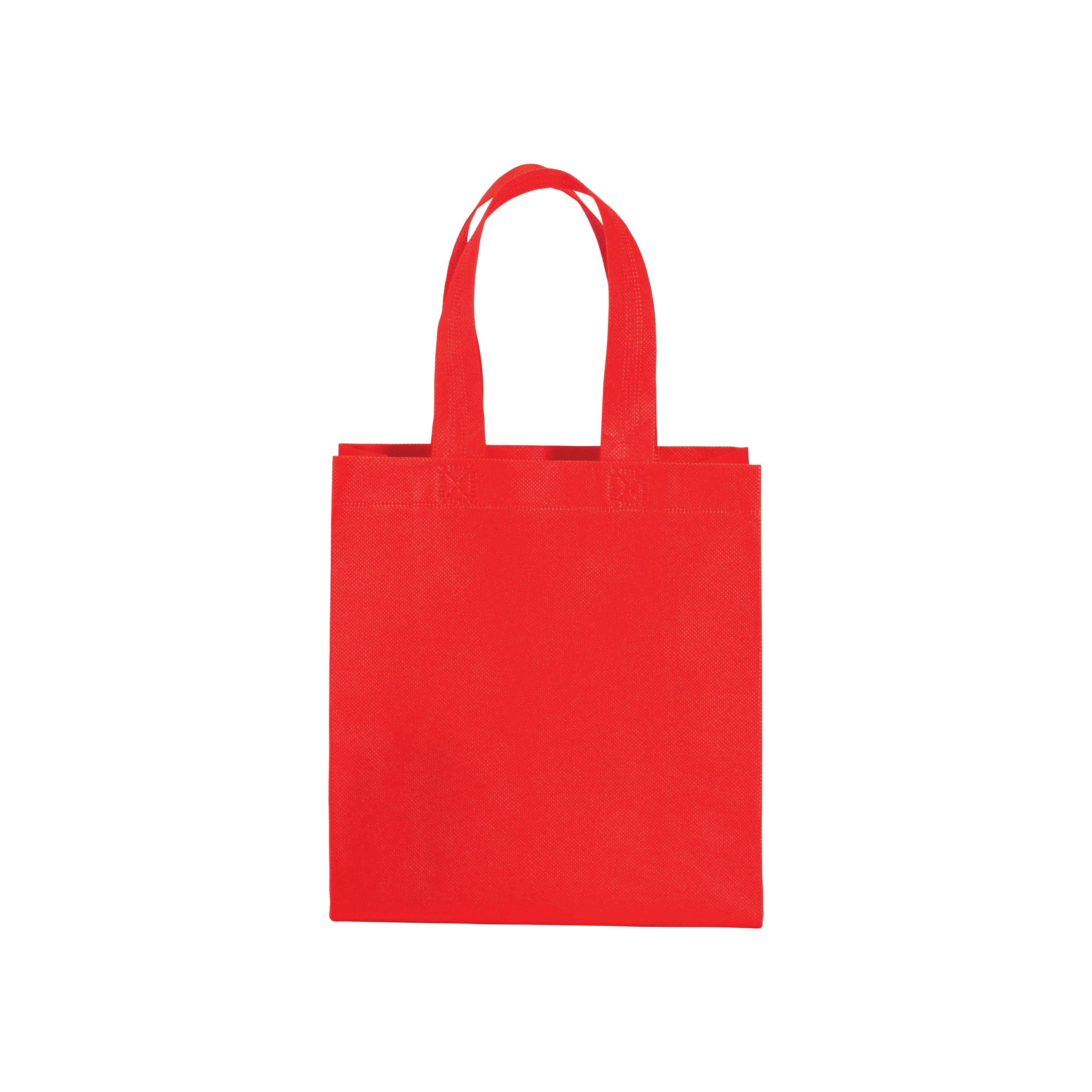 Immagine Shopper mini con soffietto in TNT 80 g/m2, manici corti