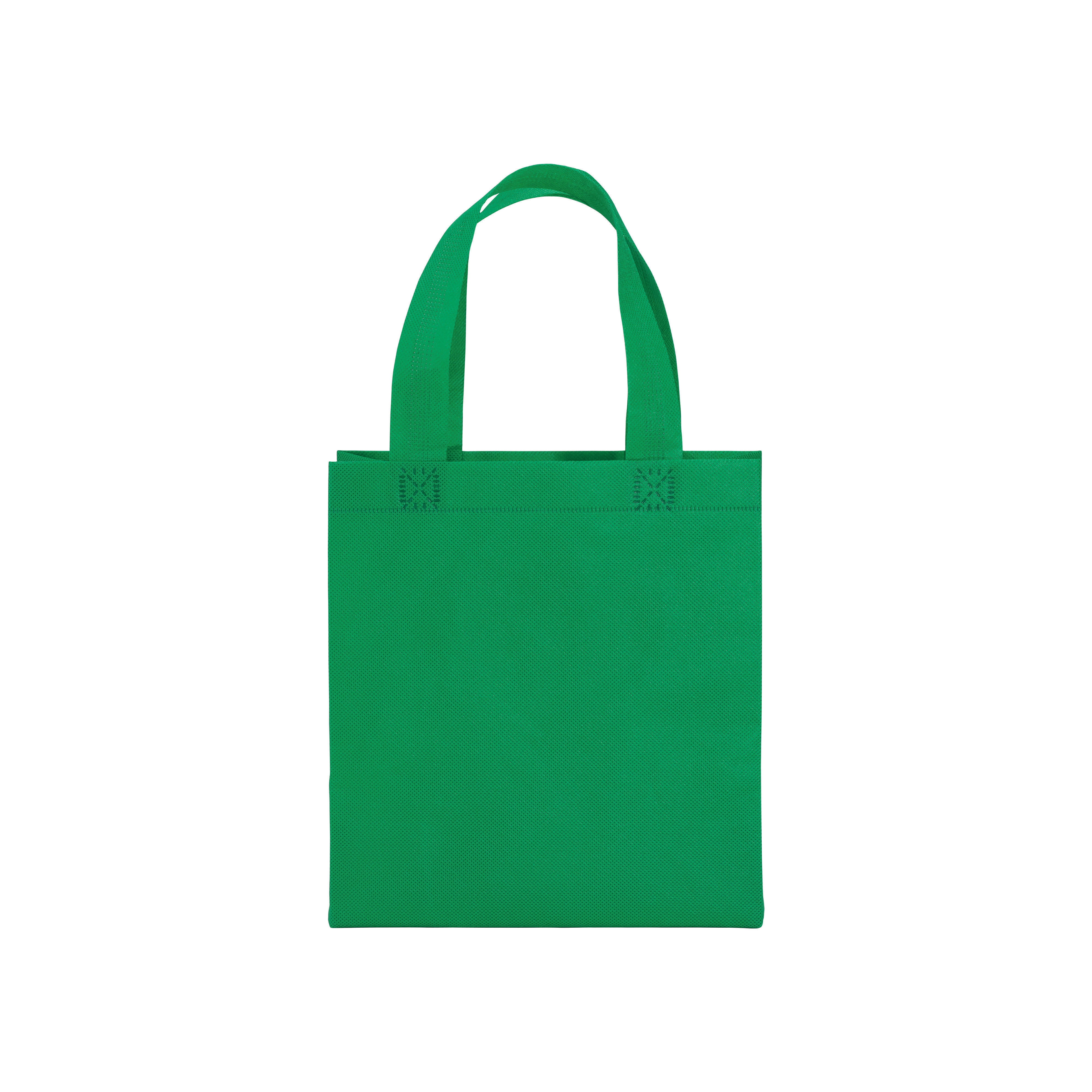 Immagine Shopper mini con soffietto in TNT 80 g/m2, manici corti