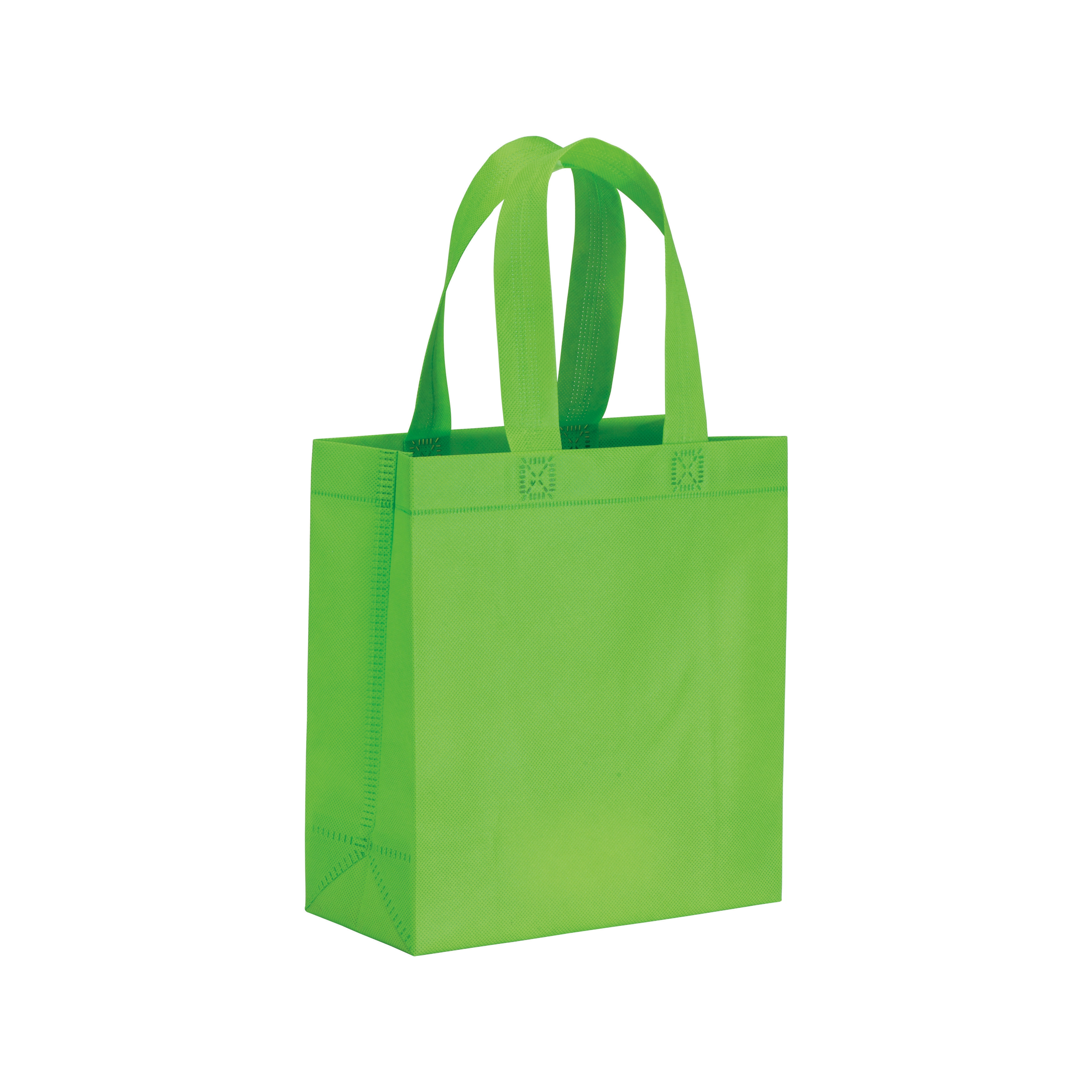 Immagine Shopper mini con soffietto in TNT 80 g/m2, manici corti
