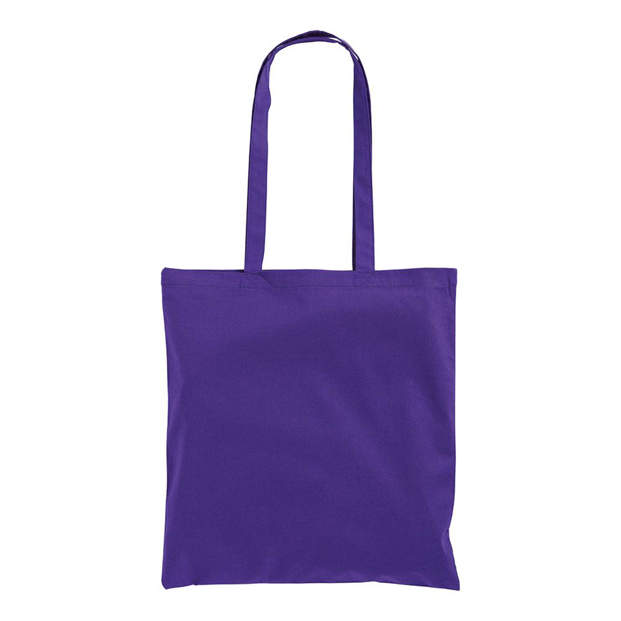 Immagine Shopper in cotone 130 g/m2, manici lunghi