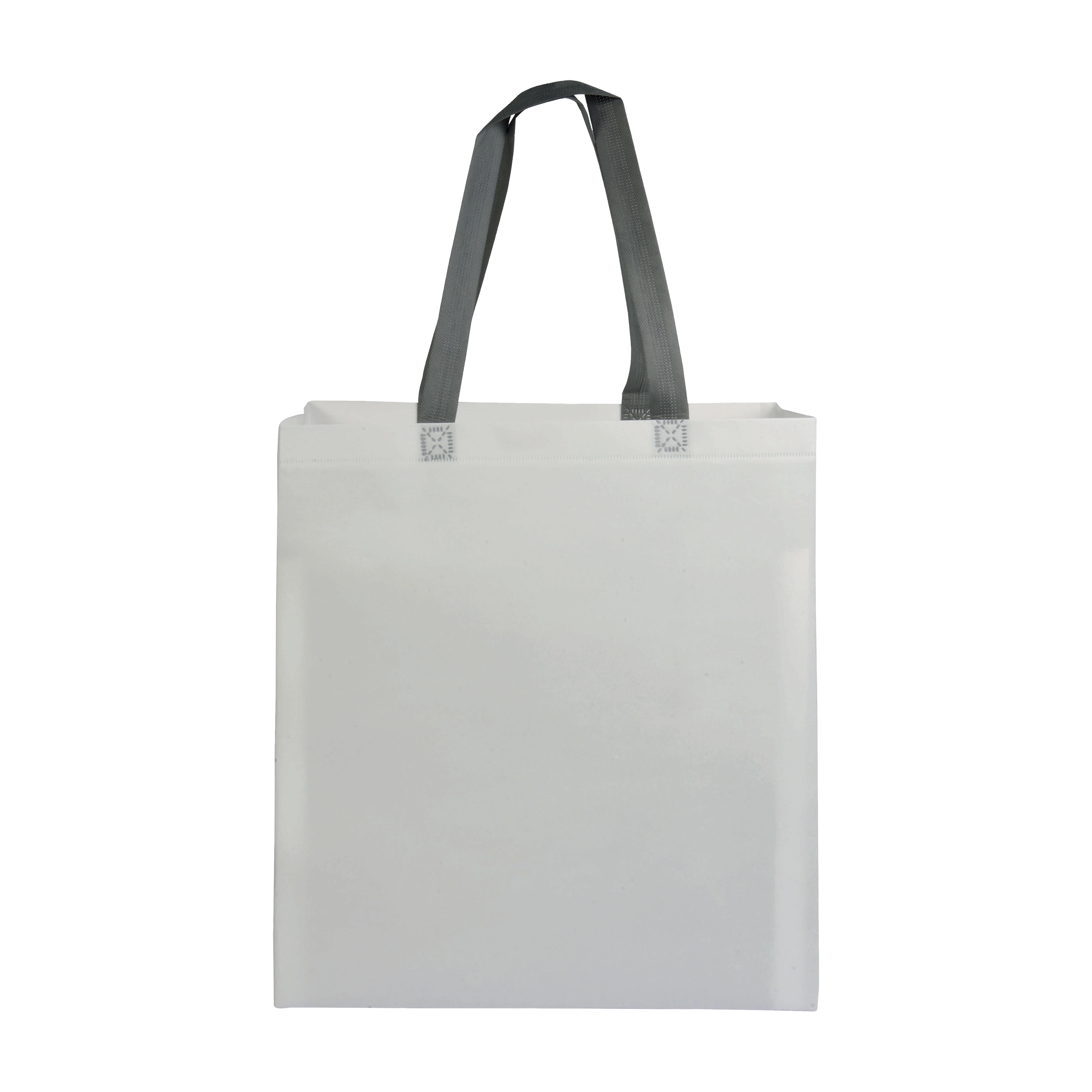Immagine Shopper con soffietto in TNT laminato 100 g/m2 termosaldato, manici lunghi