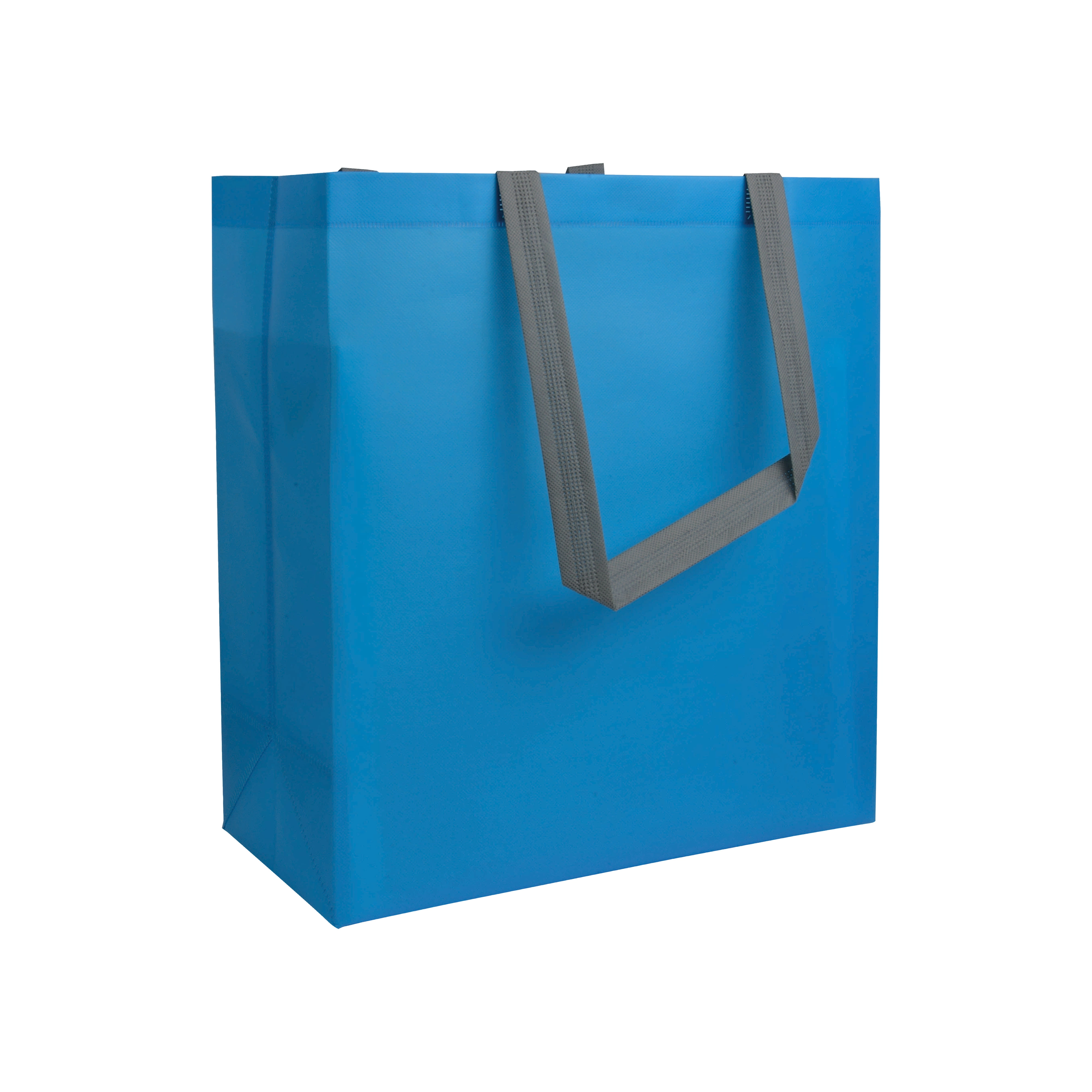 Immagine Shopper con soffietto in TNT laminato 100 g/m2 termosaldato, manici lunghi