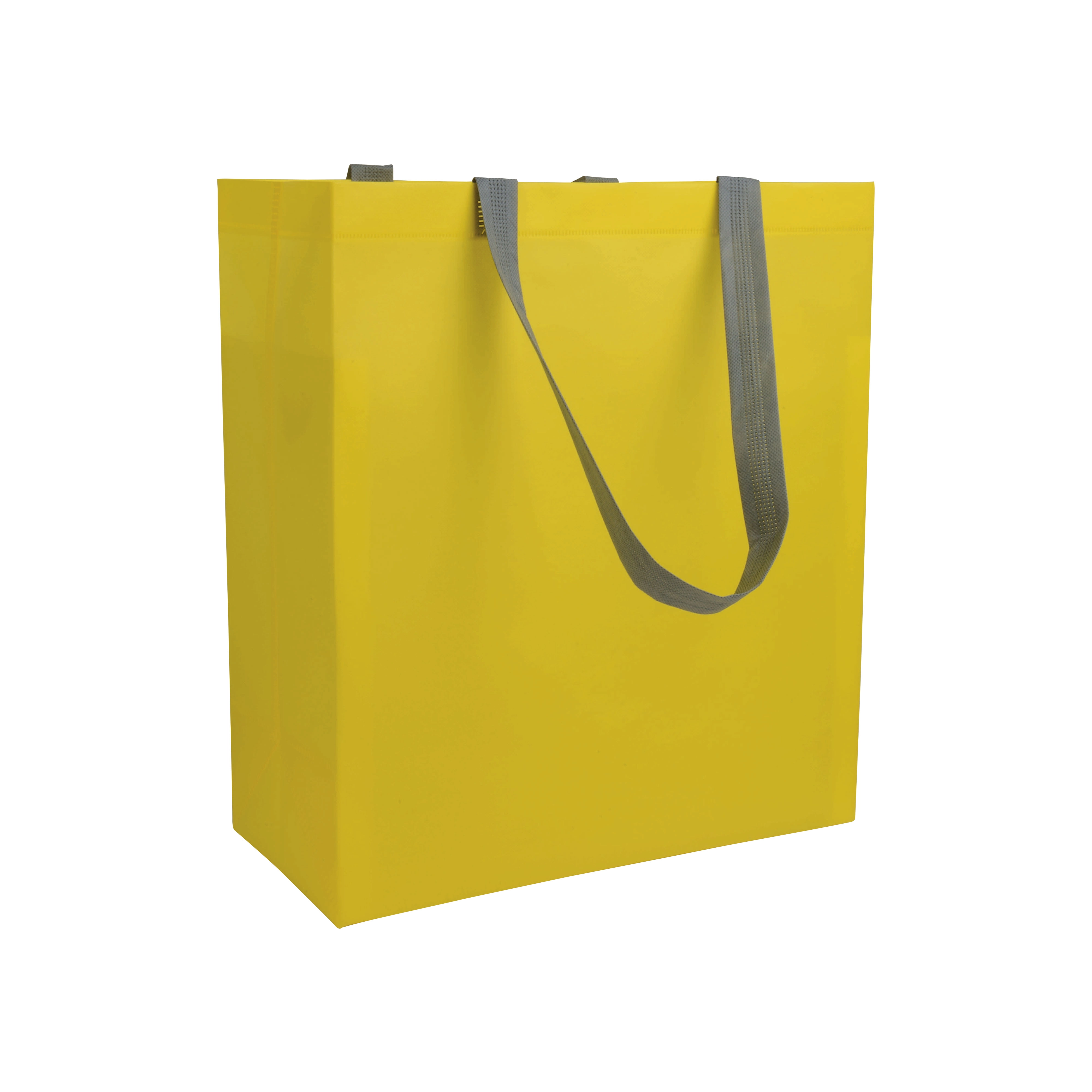 Immagine Shopper con soffietto in TNT laminato 100 g/m2 termosaldato, manici lunghi