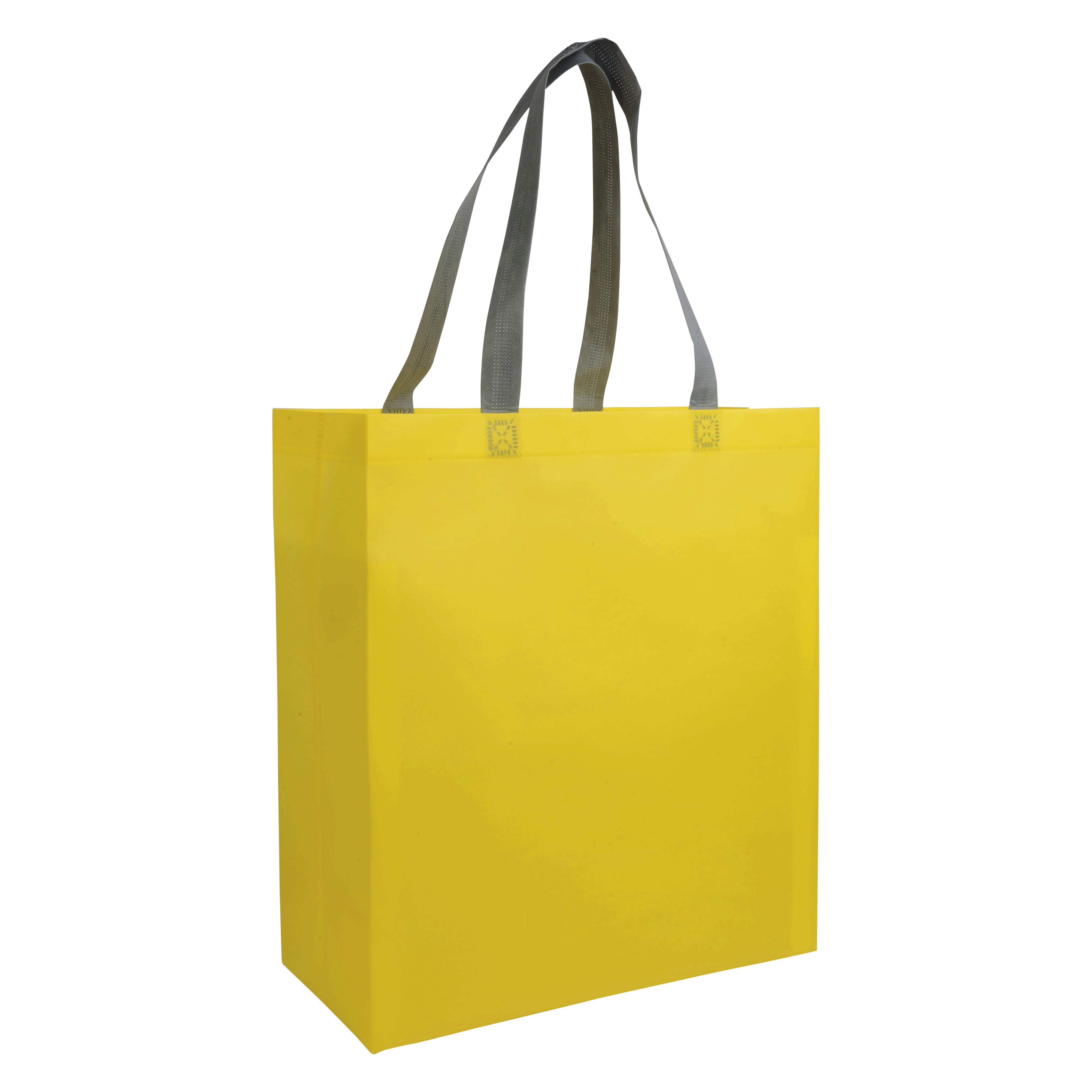 Immagine Shopper con soffietto in TNT laminato 100 g/m2 termosaldato, manici lunghi