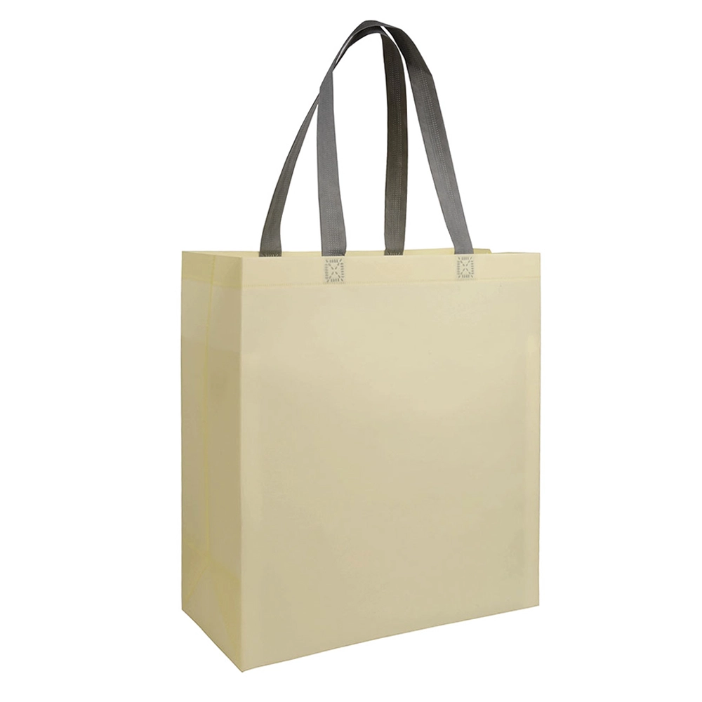 Immagine Shopper con soffietto in TNT laminato 100 g/m2 termosaldato, manici lunghi