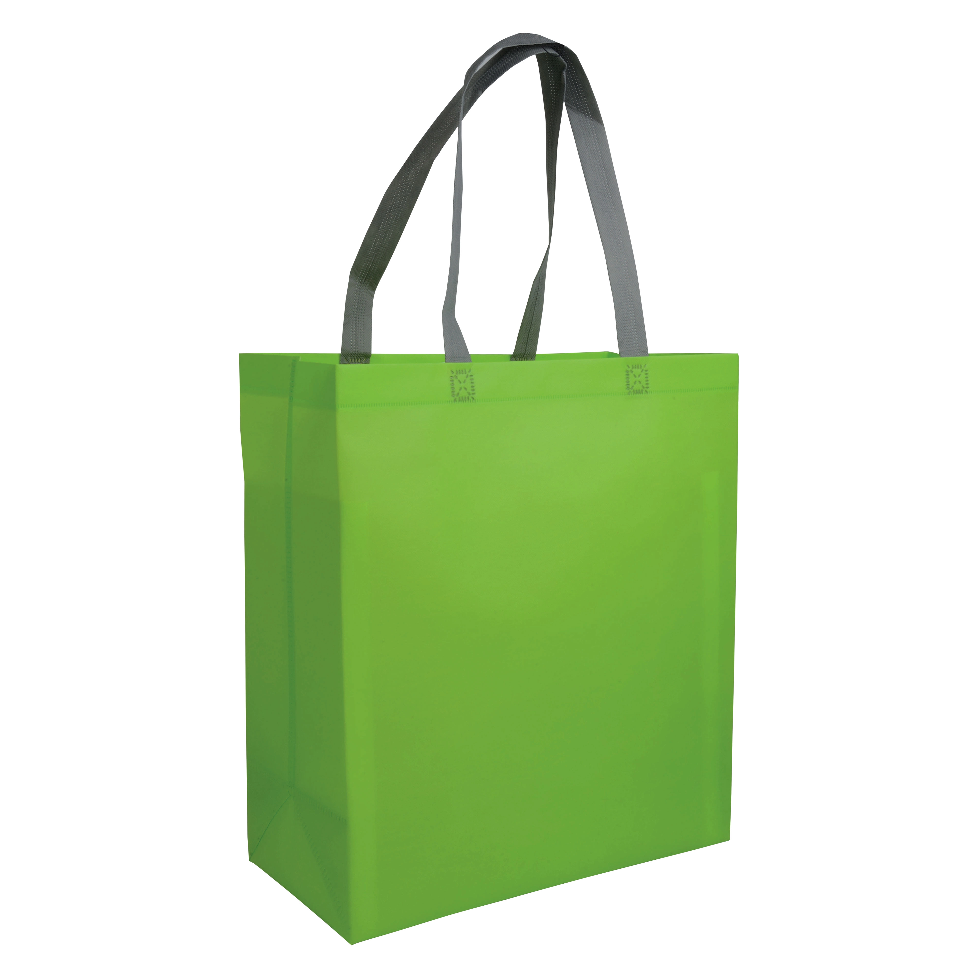 Immagine Shopper con soffietto in TNT laminato 100 g/m2 termosaldato, manici lunghi