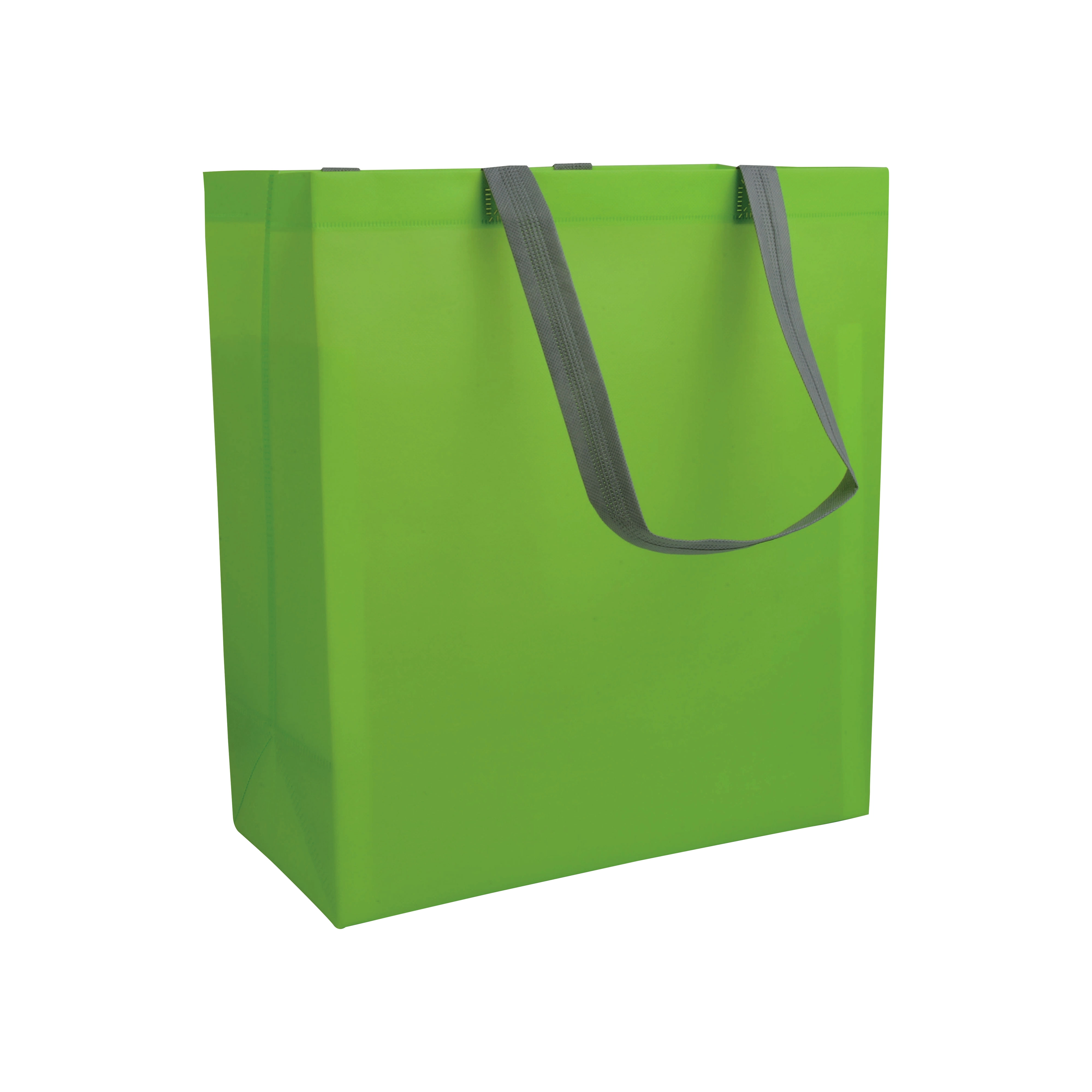 Immagine Shopper con soffietto in TNT laminato 100 g/m2 termosaldato, manici lunghi