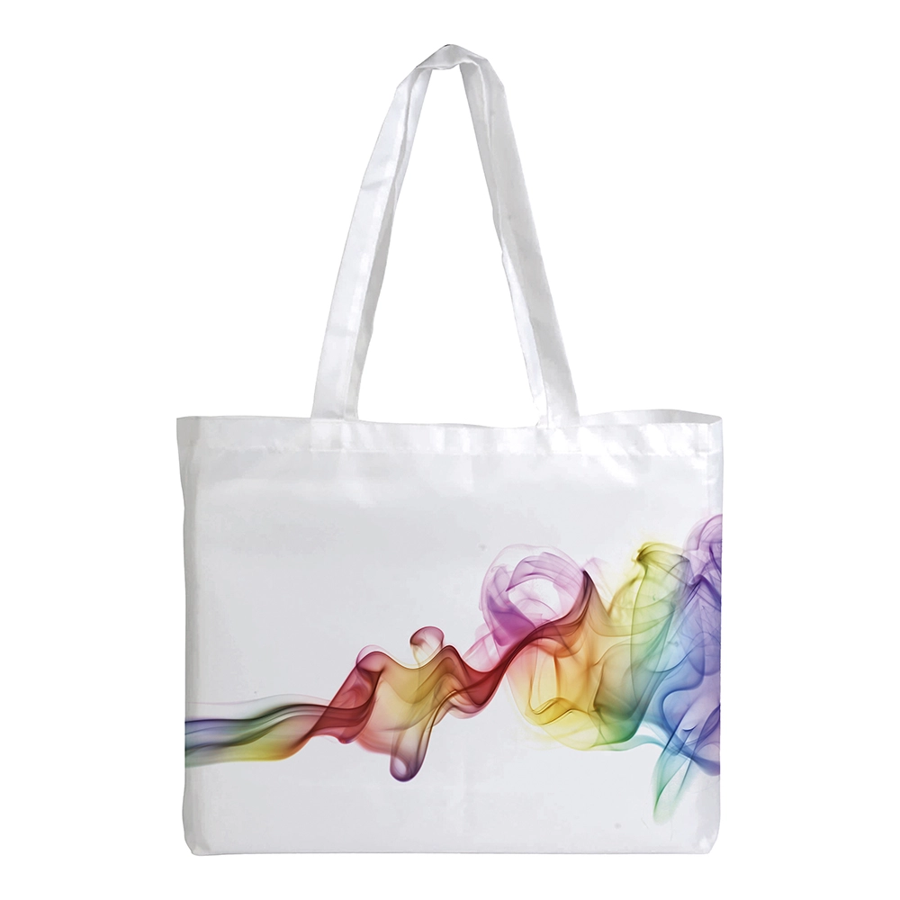 Immagine Shopper con soffietto in poliestere 420 D, resistente al calore, adatta per la stampa