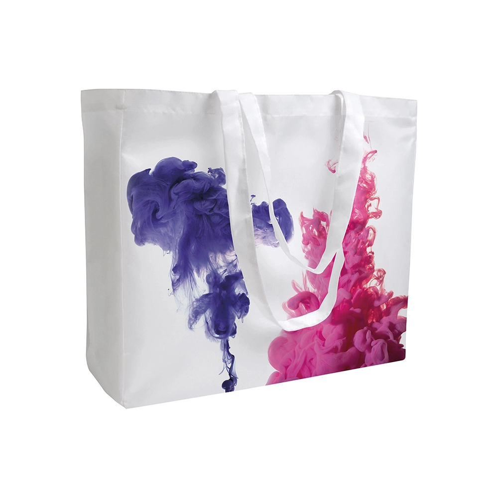 Immagine Shopper con soffietto in poliestere 420 D, resistente al calore, adatta per la stampa