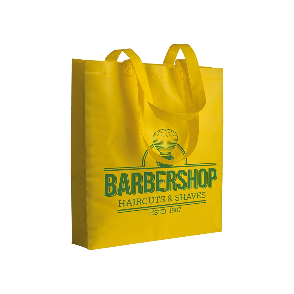 Immagine Shopper con soffietto in TNT 80 g/m2 termosaldato, manici lunghi