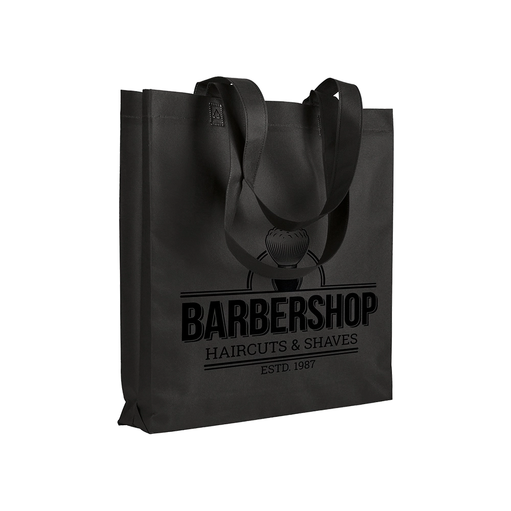 Immagine Shopper con soffietto in TNT 80 g/m2 termosaldato, manici lunghi