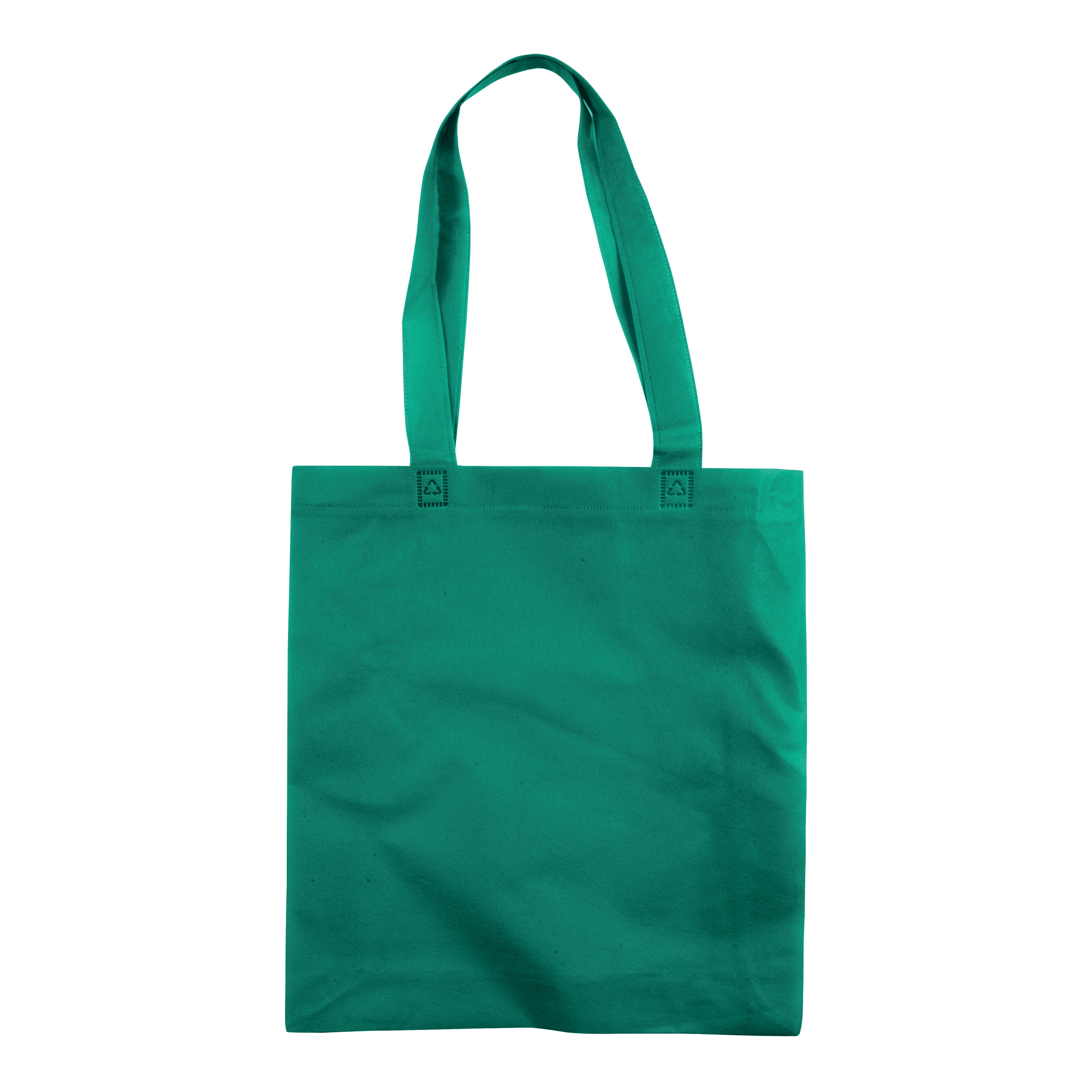 Immagine Shopper con soffietto in TNT 80 g/m2 termosaldato, manici lunghi