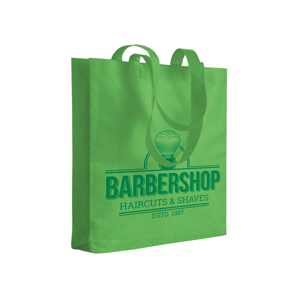 Immagine Shopper con soffietto in TNT 80 g/m2 termosaldato, manici lunghi