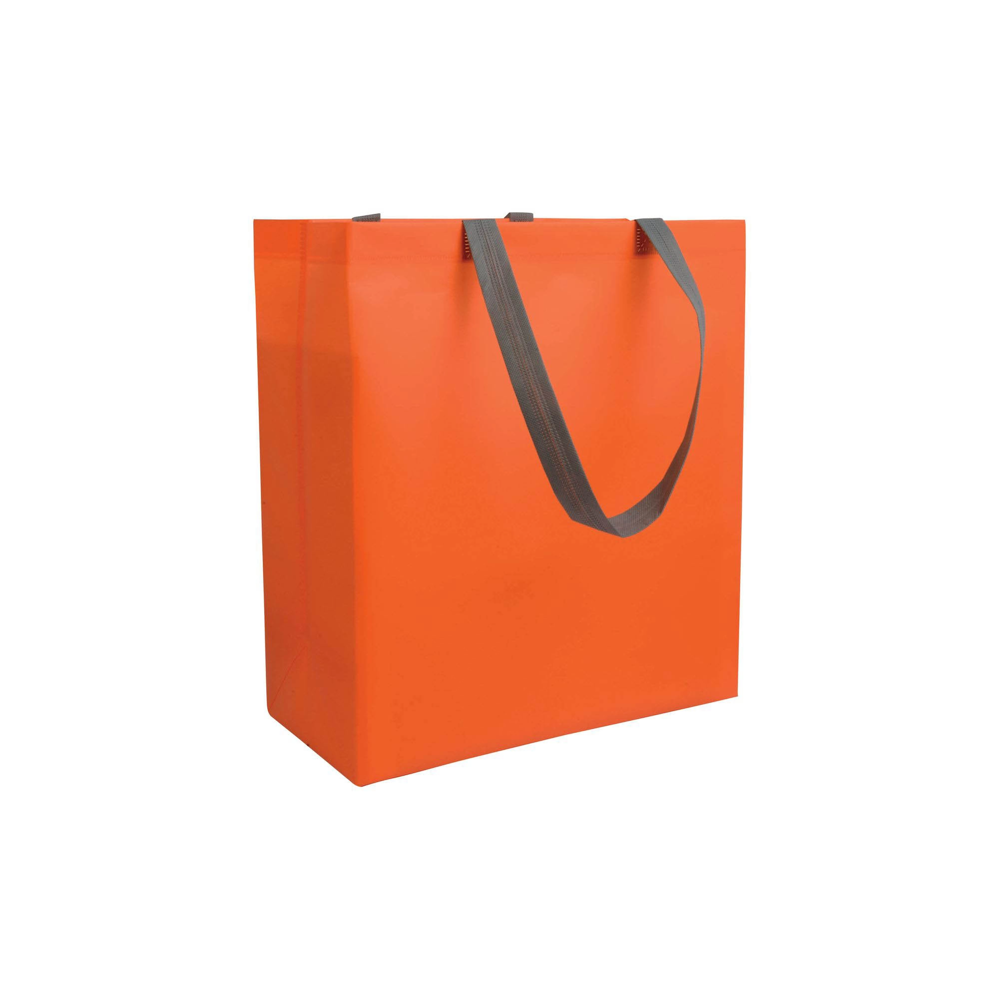 Immagine Shopper con soffietto in TNT laminato 100 g/m2 termosaldato, manici corti