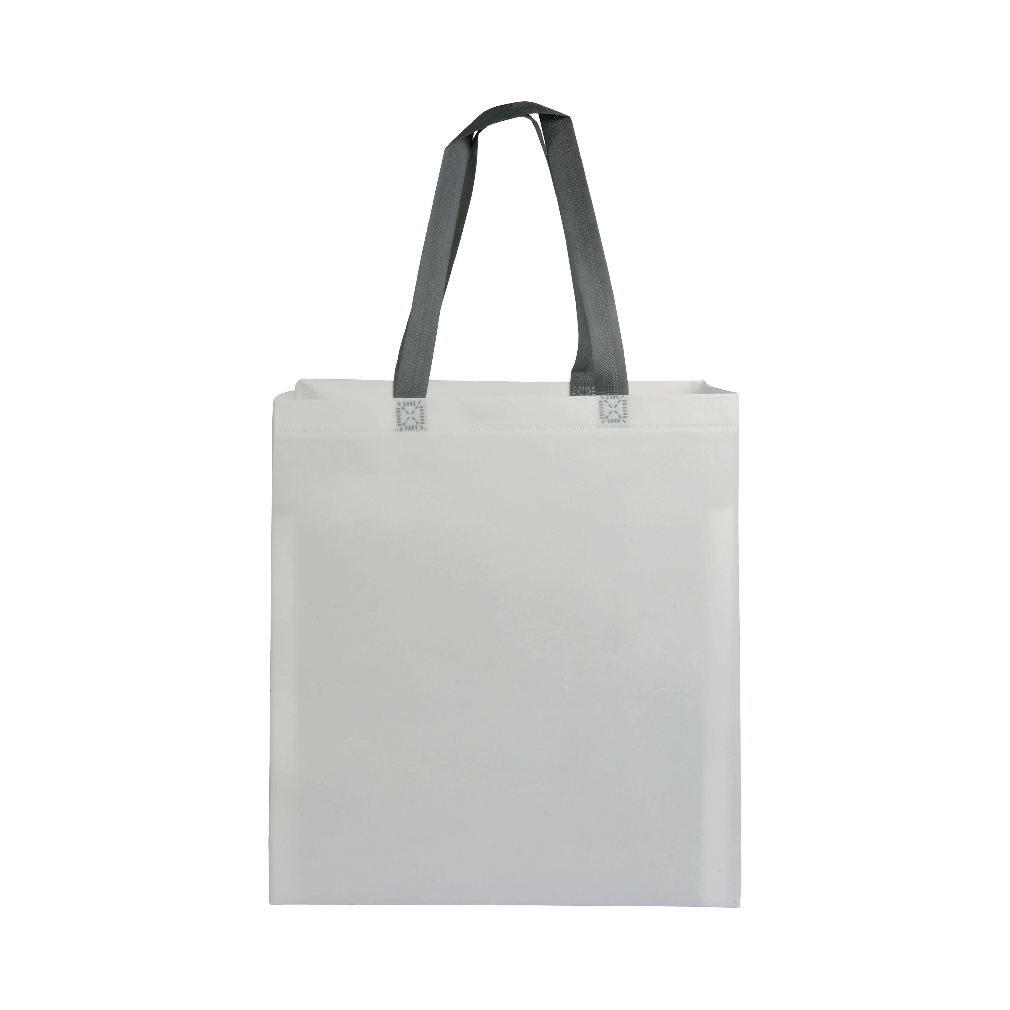 Immagine Shopper con soffietto in TNT laminato 100 g/m2 termosaldato, manici corti