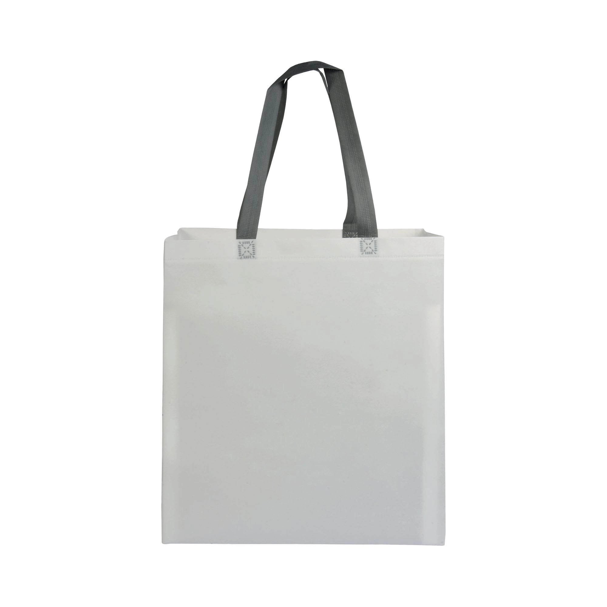 Immagine Shopper con soffietto in TNT laminato 100 g/m2 termosaldato, manici corti