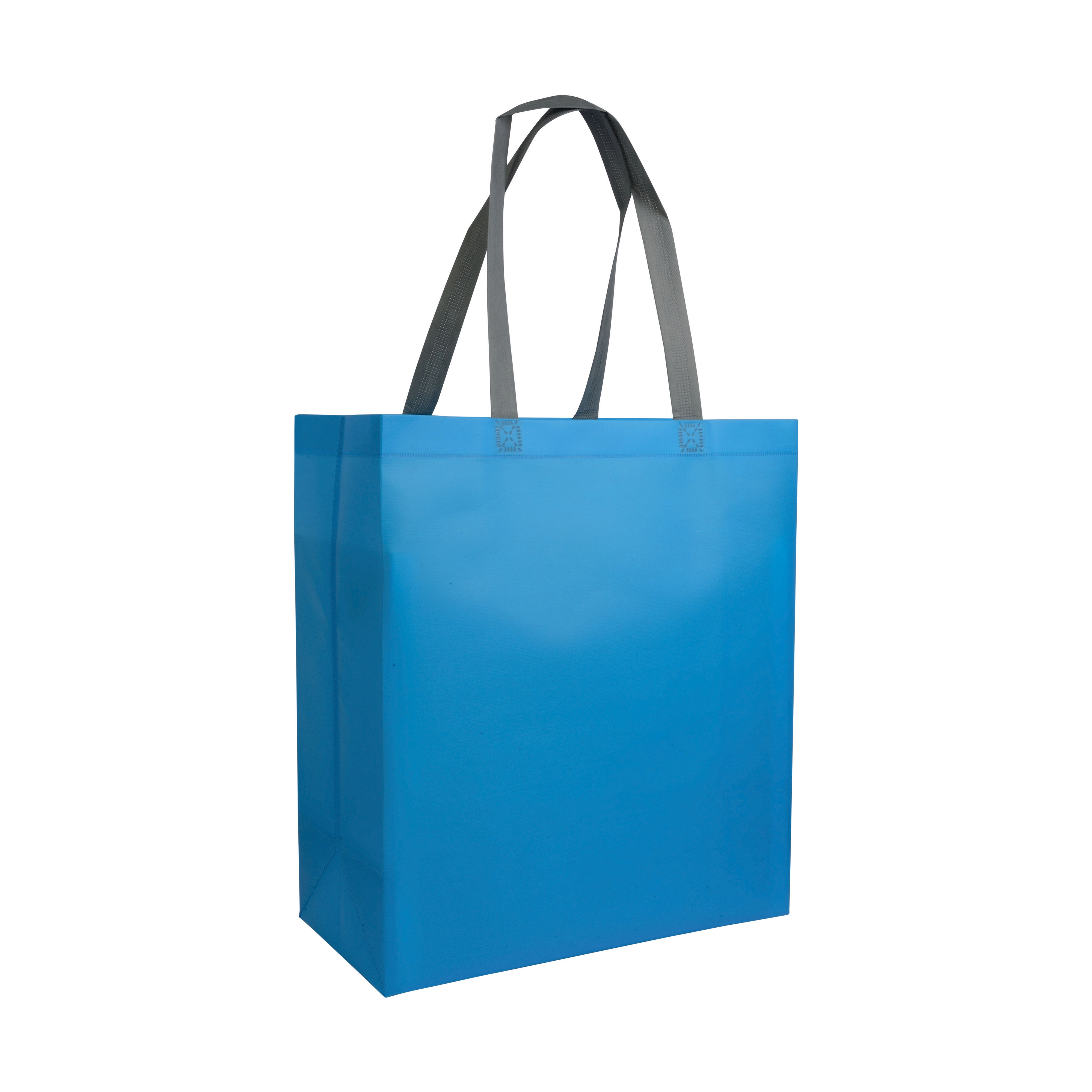 Immagine Shopper con soffietto in TNT laminato 100 g/m2 termosaldato, manici corti