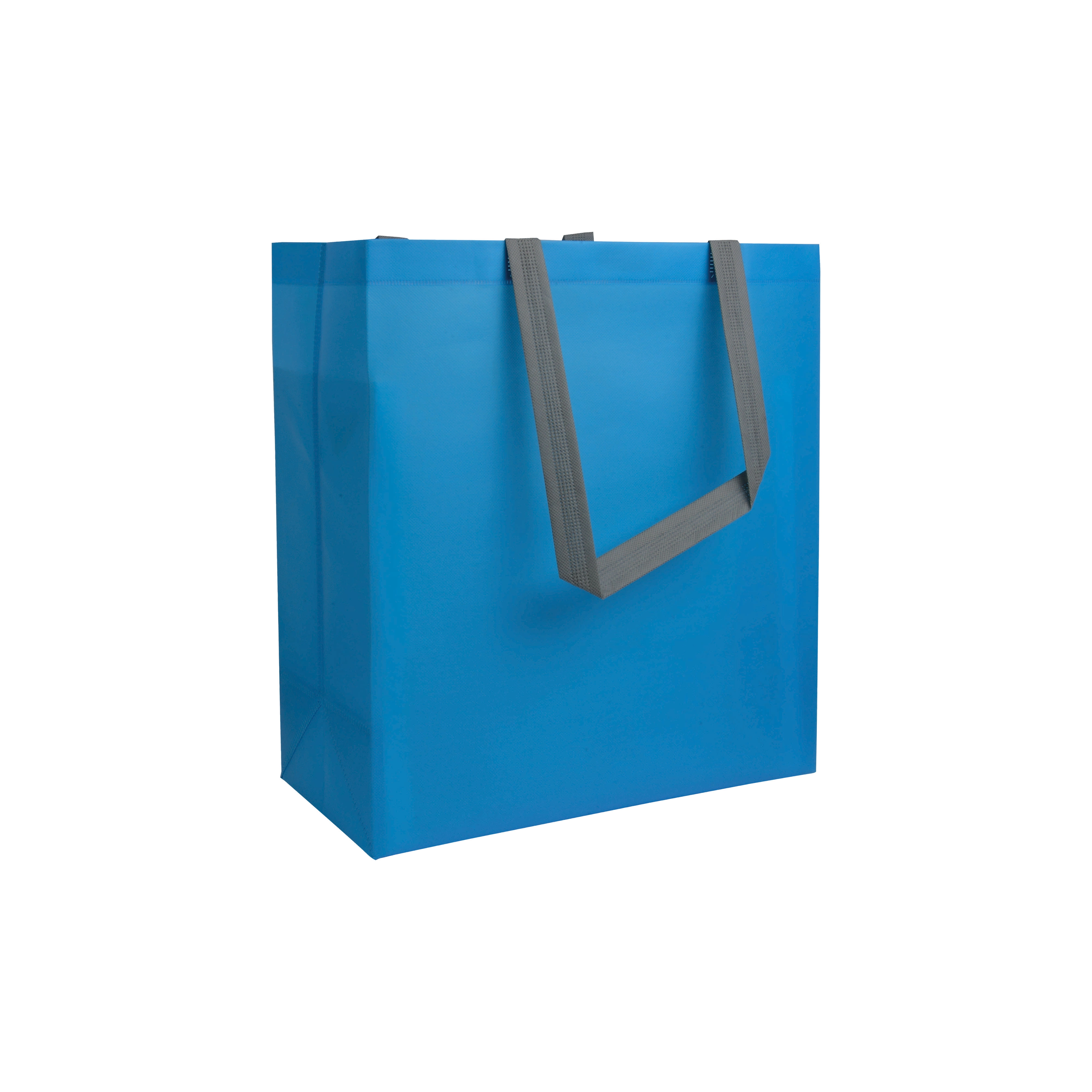 Immagine Shopper con soffietto in TNT laminato 100 g/m2 termosaldato, manici corti
