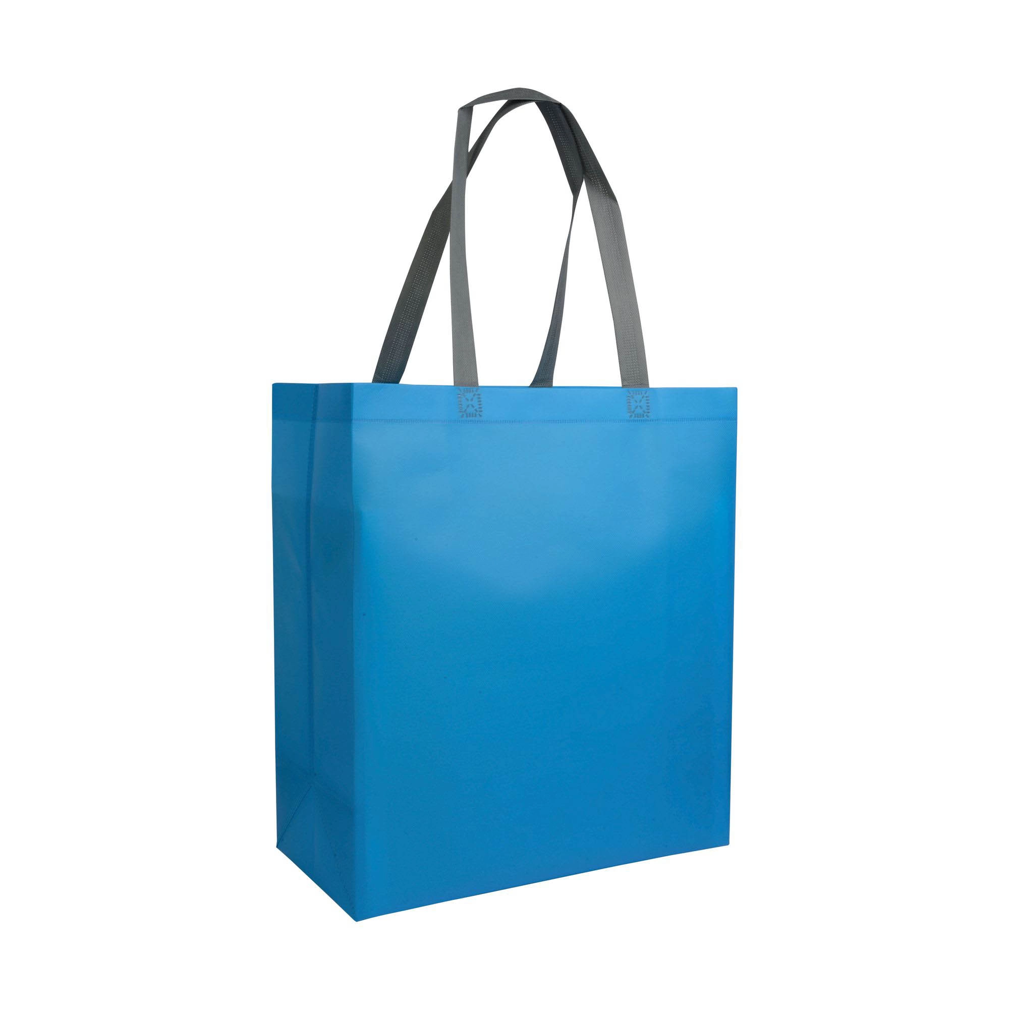 Immagine Shopper con soffietto in TNT laminato 100 g/m2 termosaldato, manici corti