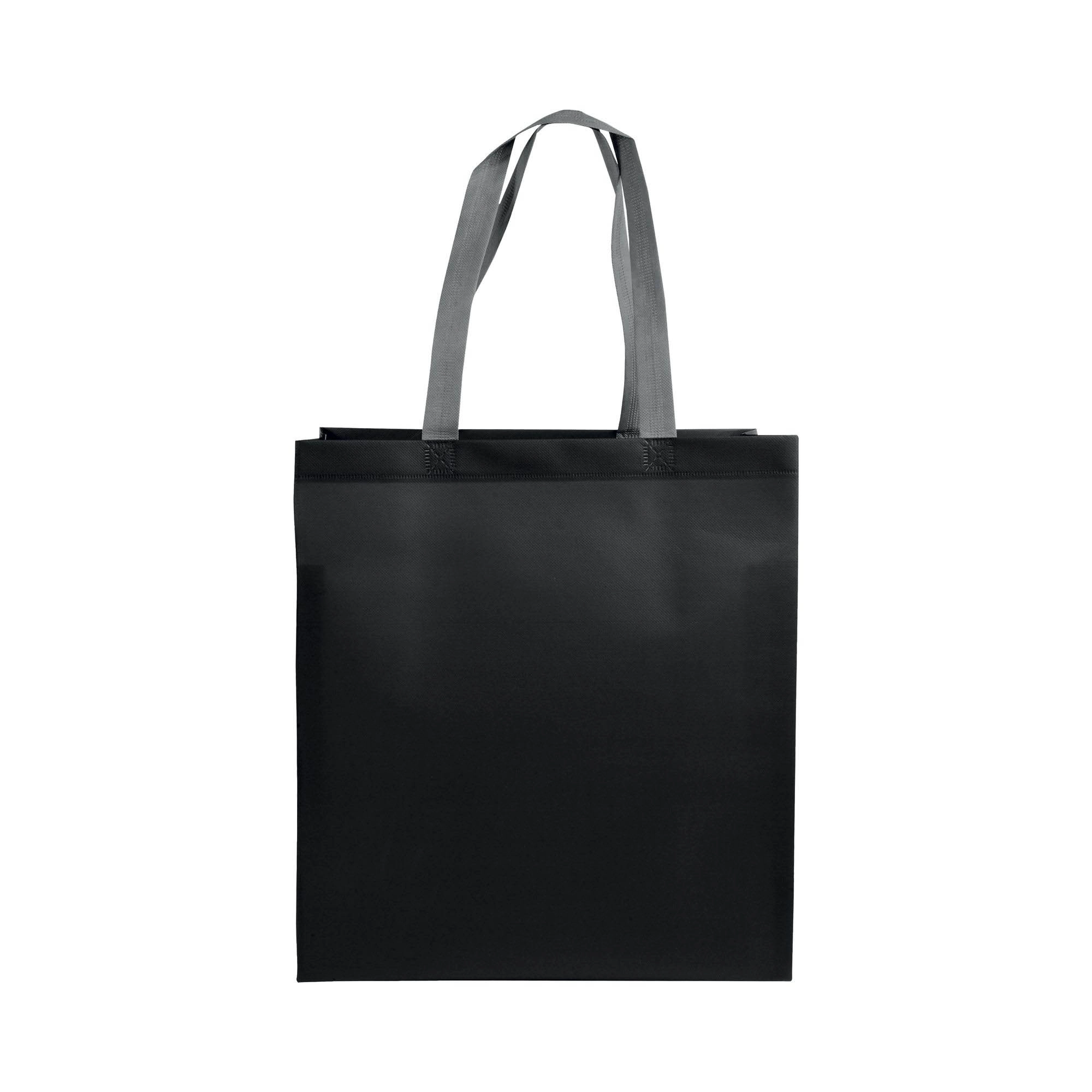 Immagine Shopper con soffietto in TNT laminato 100 g/m2 termosaldato, manici corti