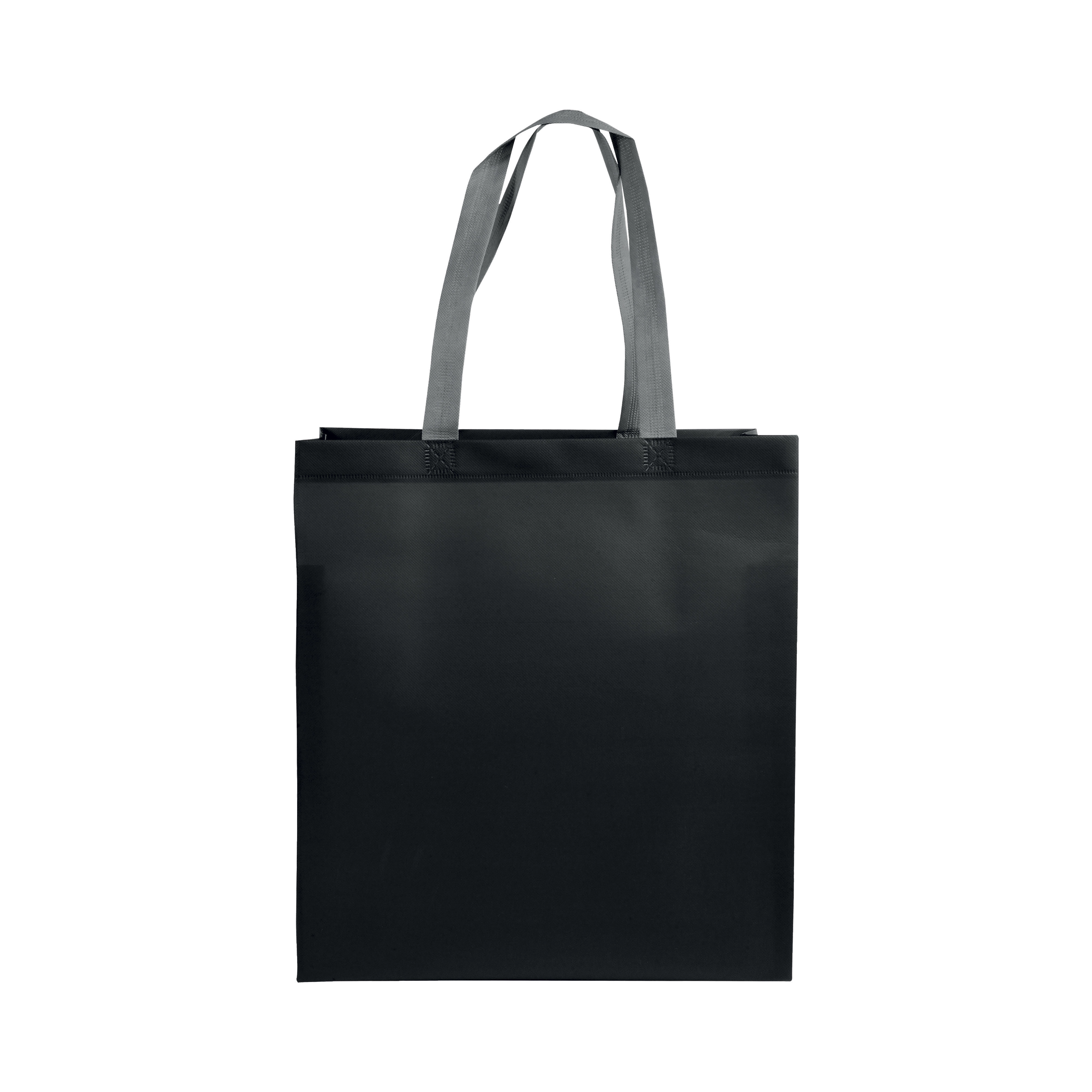 Immagine Shopper con soffietto in TNT laminato 100 g/m2 termosaldato, manici corti