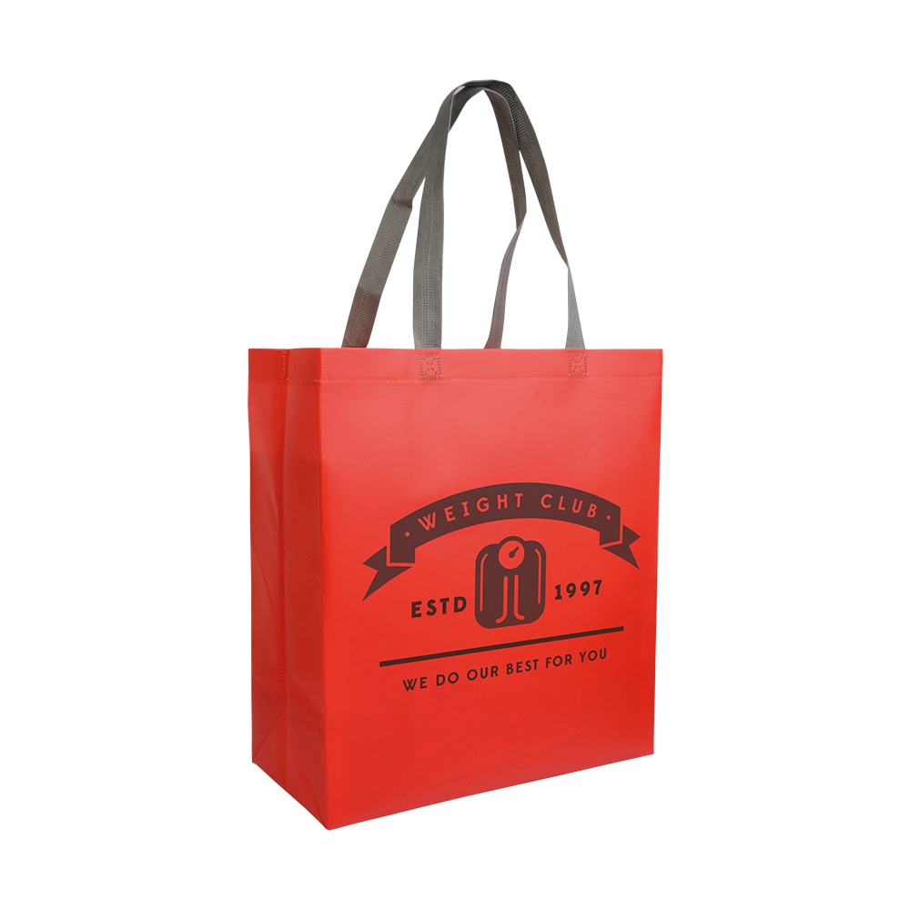 Immagine Shopper con soffietto in TNT laminato 100 g/m2 termosaldato, manici corti