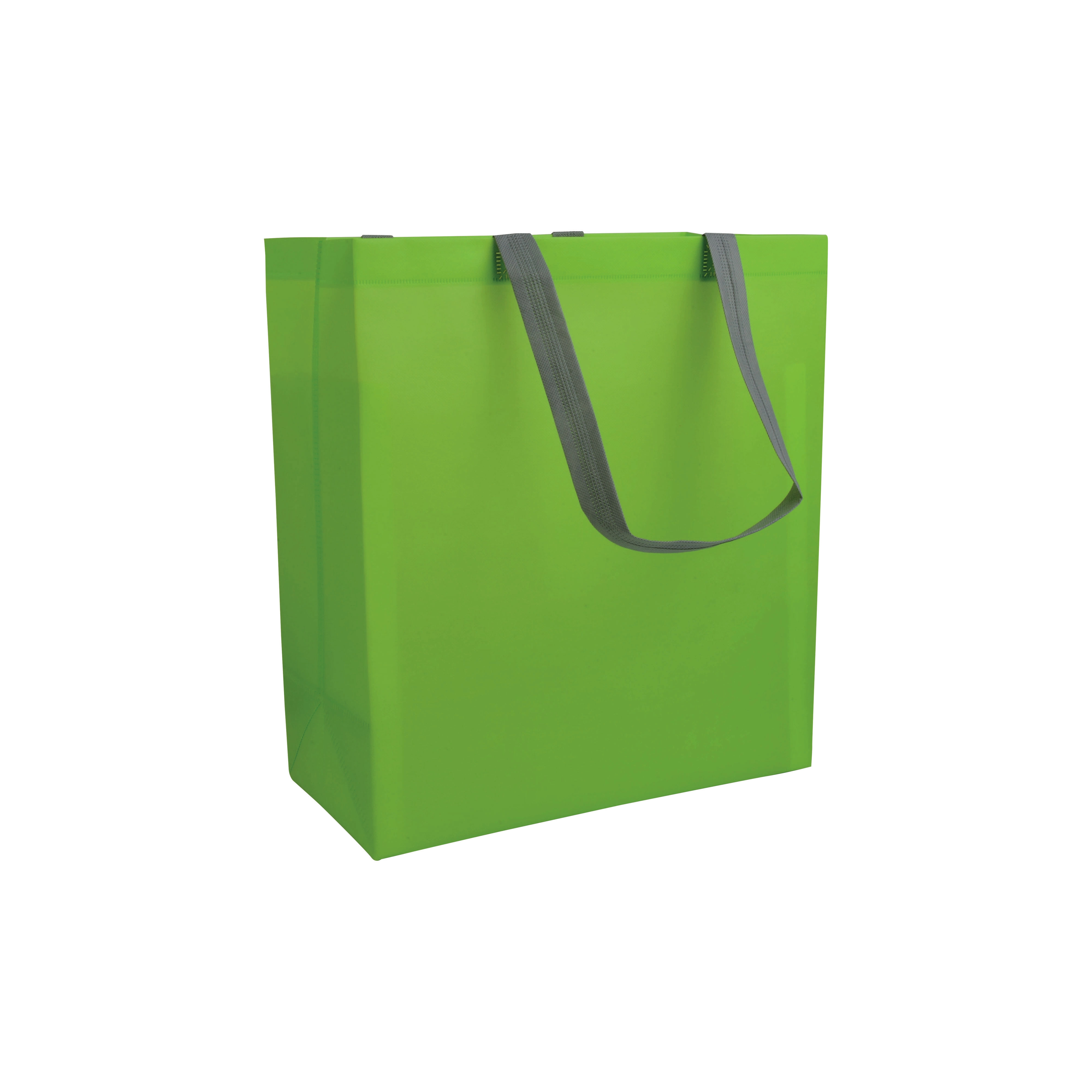 Immagine Shopper con soffietto in TNT laminato 100 g/m2 termosaldato, manici corti