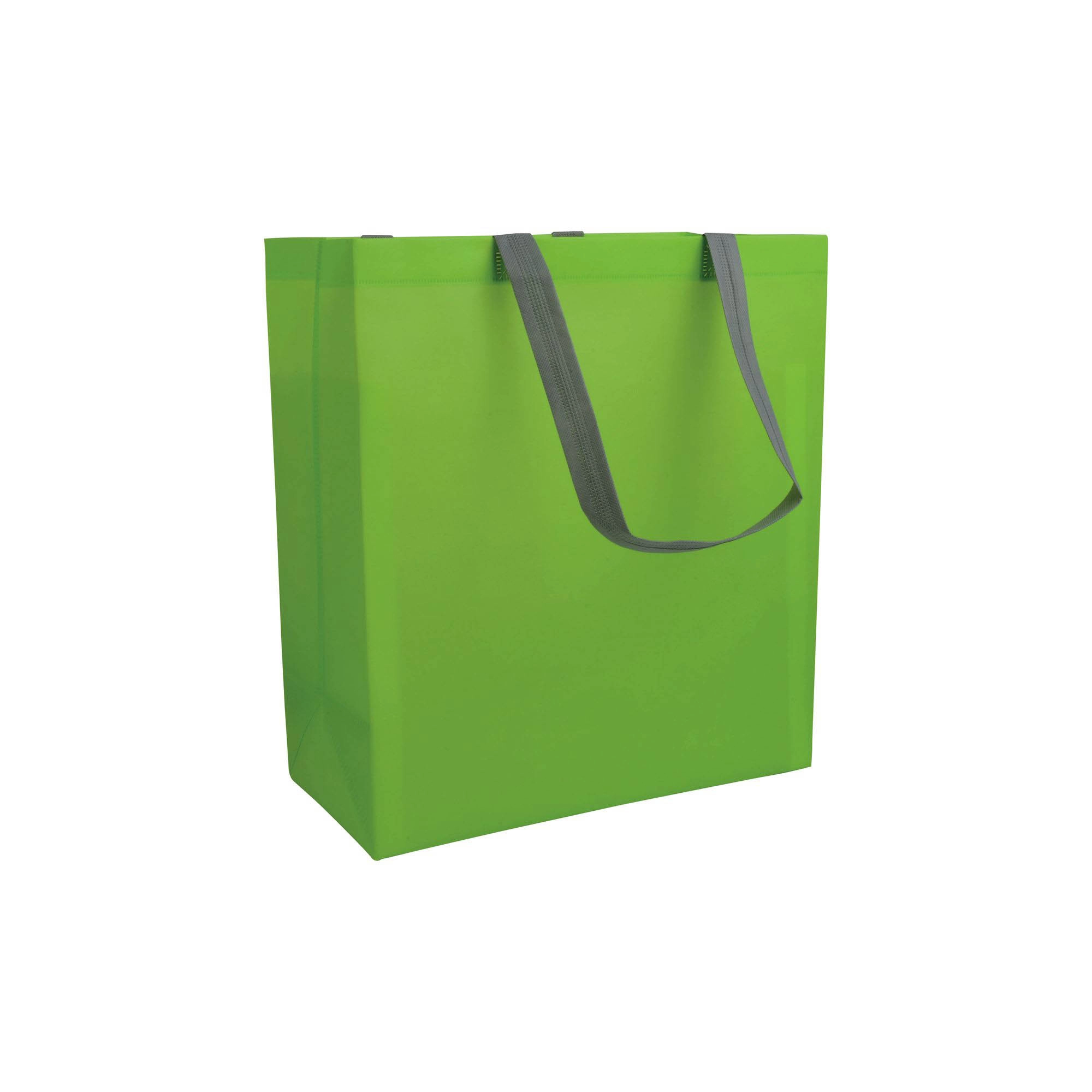 Immagine Shopper con soffietto in TNT laminato 100 g/m2 termosaldato, manici corti