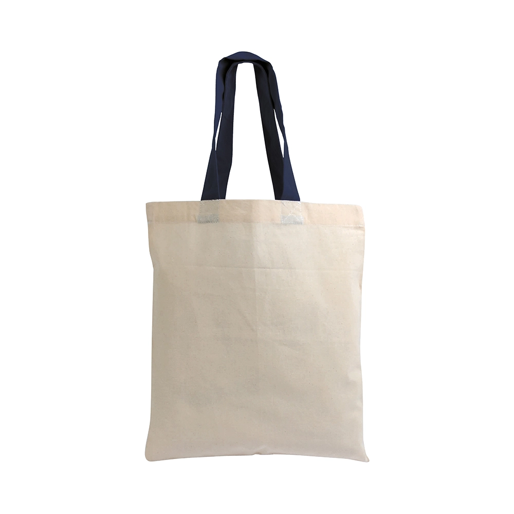 Immagine Shopper mini in cotone naturale 135 g/m2, manici corti colorati