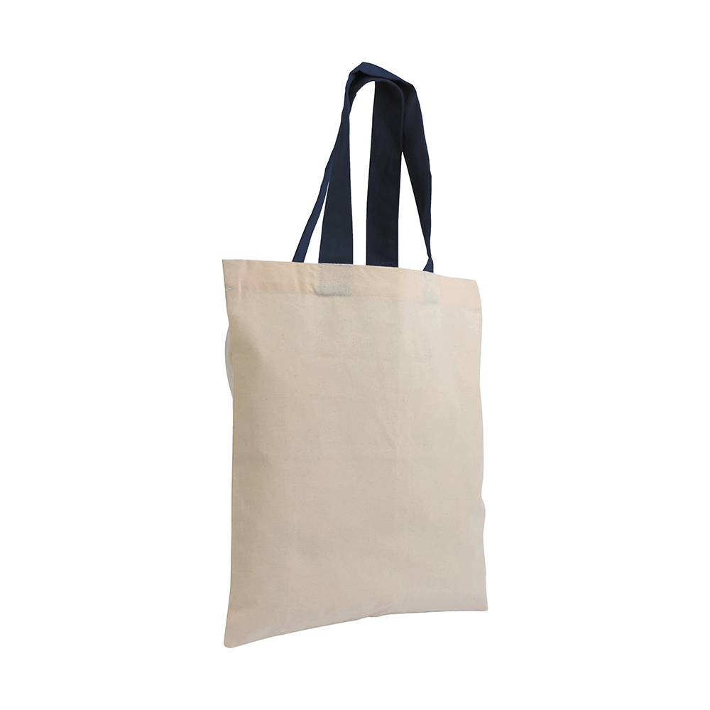 Immagine Shopper mini in cotone naturale 135 g/m2, manici corti colorati