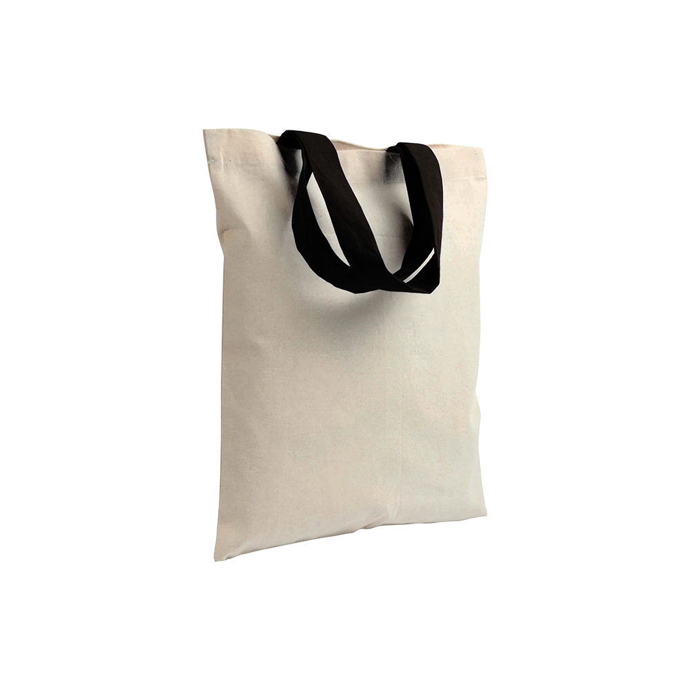 Immagine Shopper mini in cotone naturale 135 g/m2, manici corti colorati