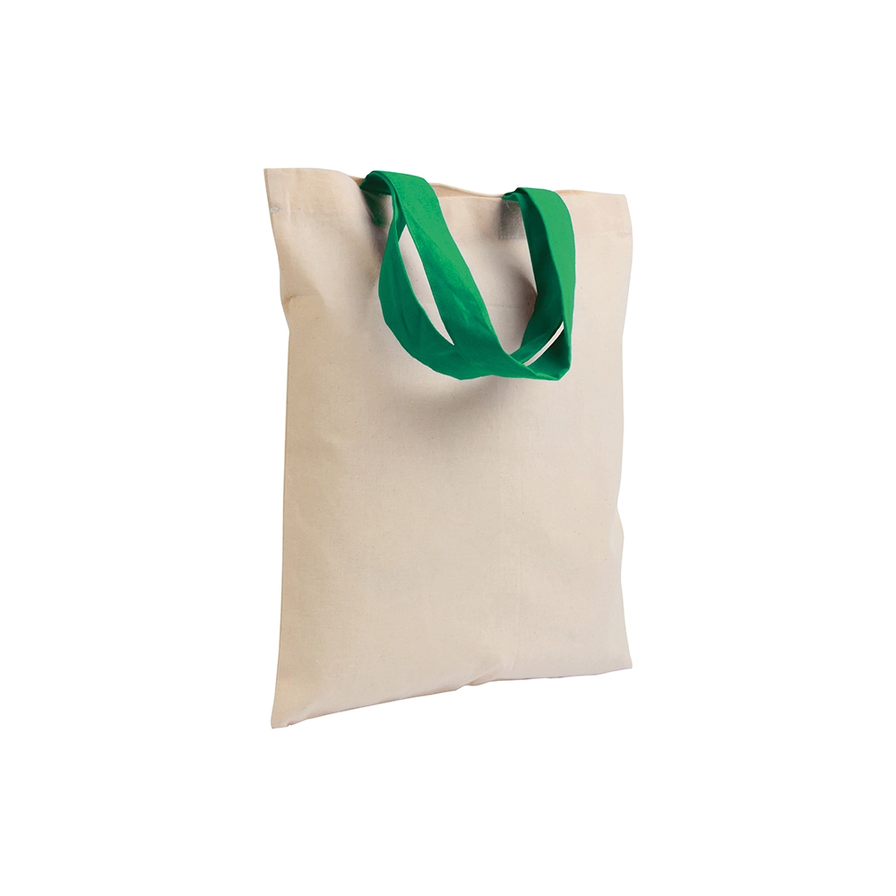 Immagine Shopper mini in cotone naturale 135 g/m2, manici corti colorati