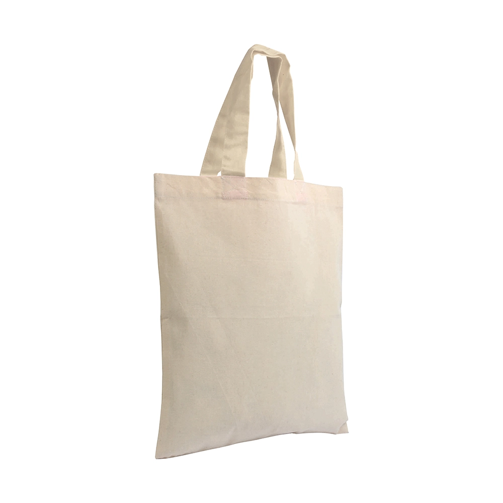 Immagine Shopper mini in cotone naturale 135 g/m2, manici corti colorati