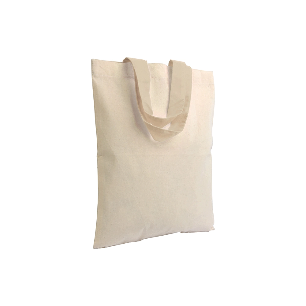 Immagine Shopper mini in cotone naturale 135 g/m2, manici corti colorati