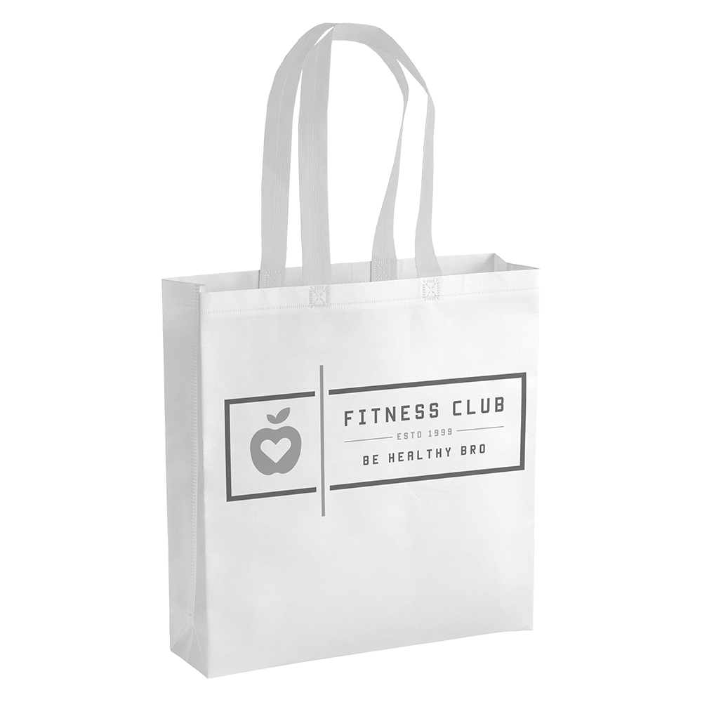 Immagine Shopper con soffietto in TNT laminato 100 g/m2 termosaldato, manici lunghi