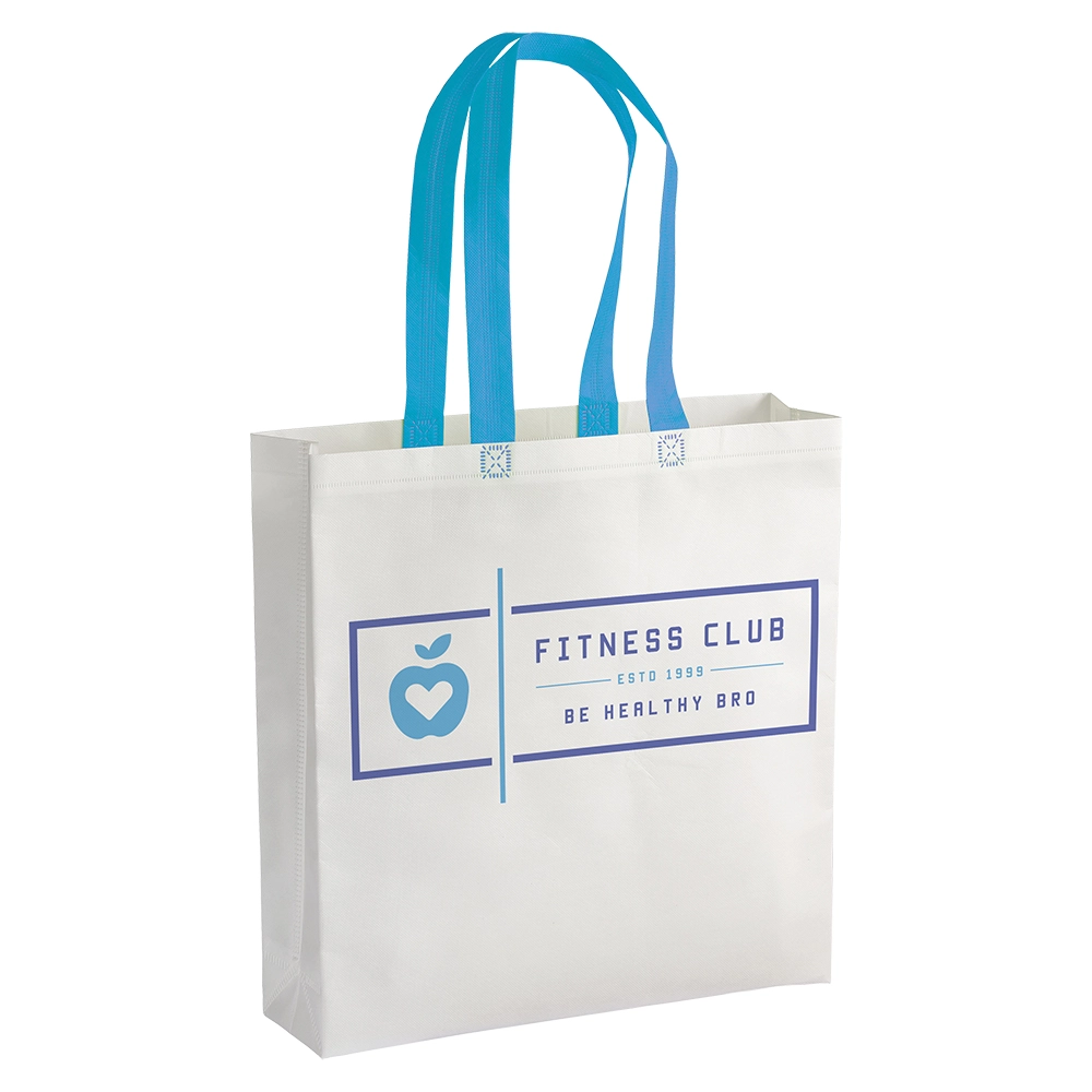 Immagine Shopper con soffietto in TNT laminato 100 g/m2 termosaldato, manici lunghi