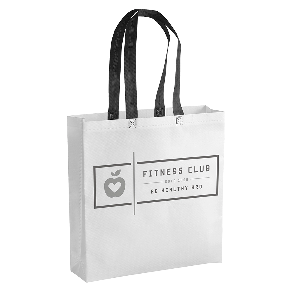 Immagine Shopper con soffietto in TNT laminato 100 g/m2 termosaldato, manici lunghi