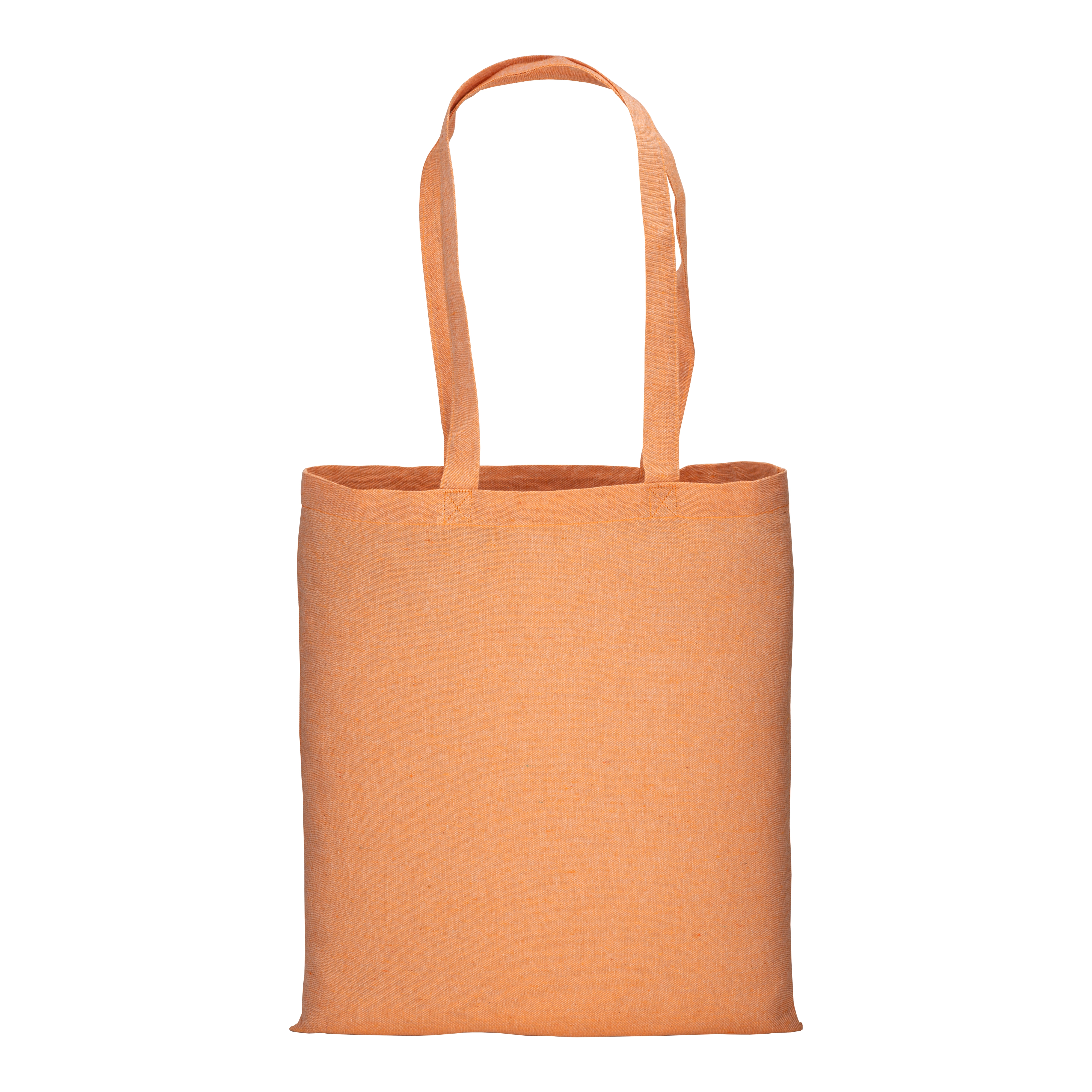 Immagine Shopper in cotone riciclato 150 g/m2 effetto melange, manici lunghi