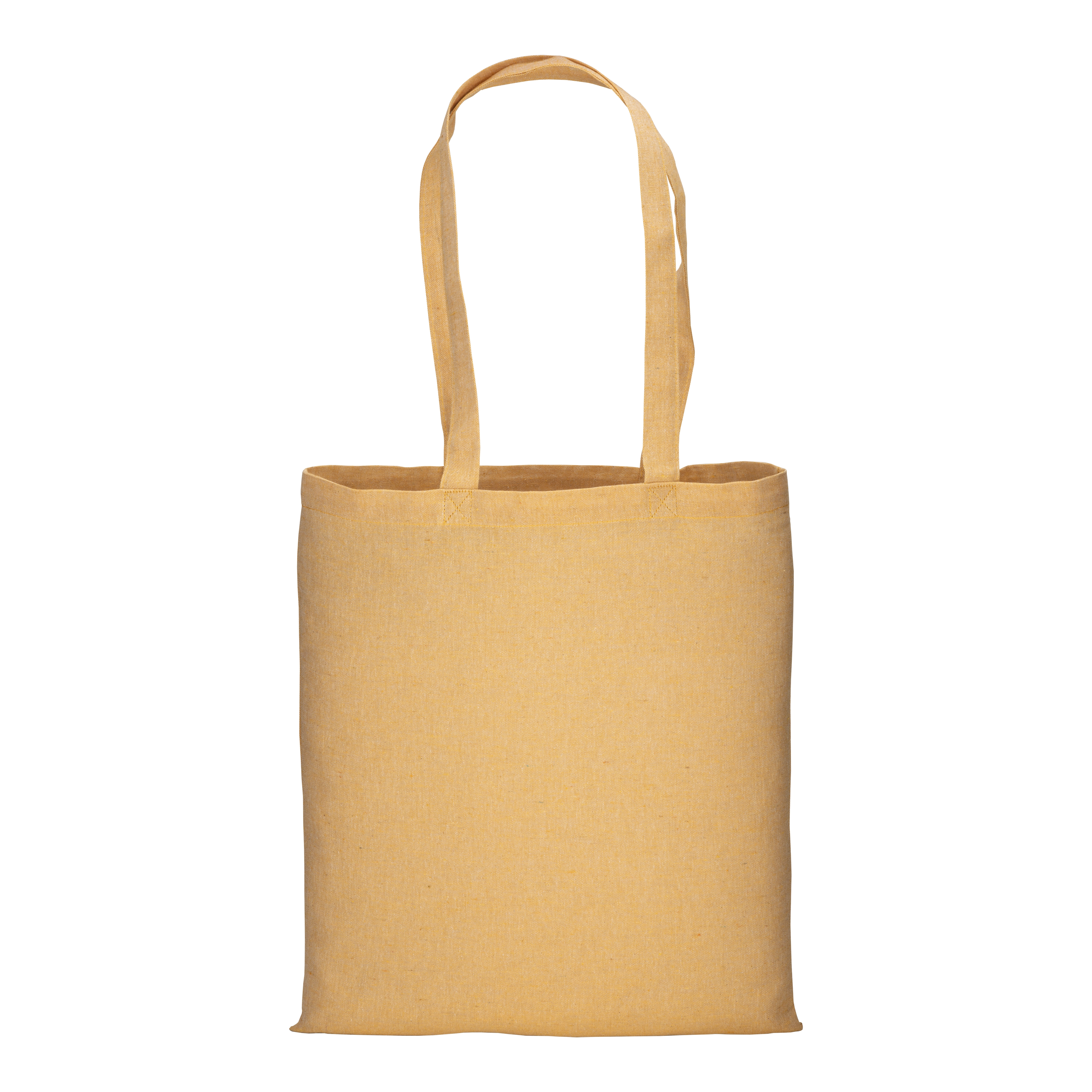 Immagine Shopper in cotone riciclato 150 g/m2 effetto melange, manici lunghi
